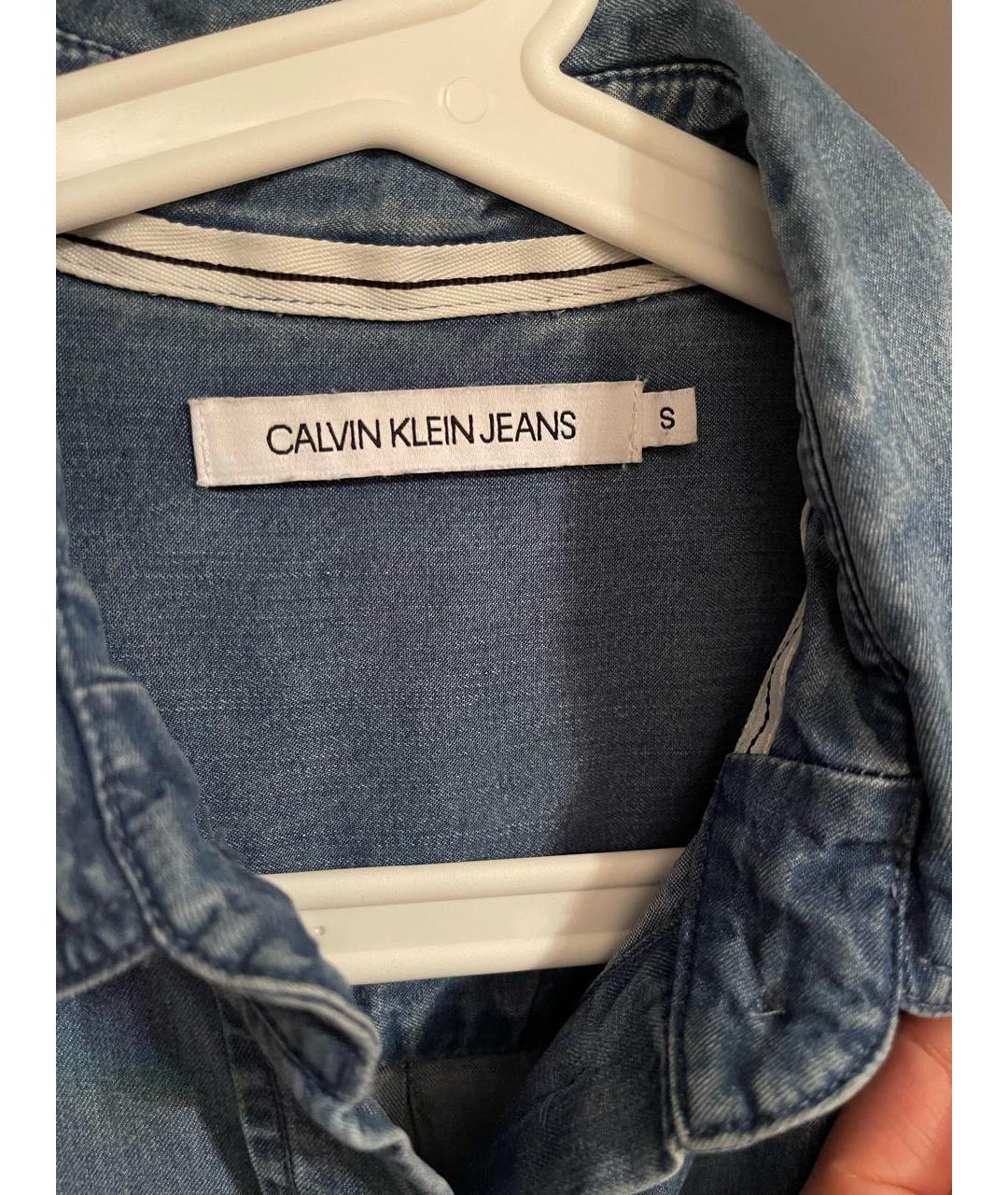 CALVIN KLEIN JEANS Голубая деним рубашка, фото 6