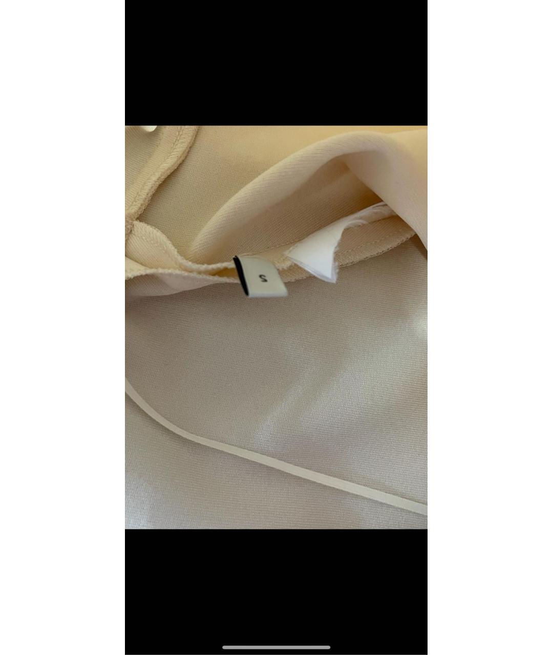 GUCCI Бежевое креповое коктейльное платье, фото 3