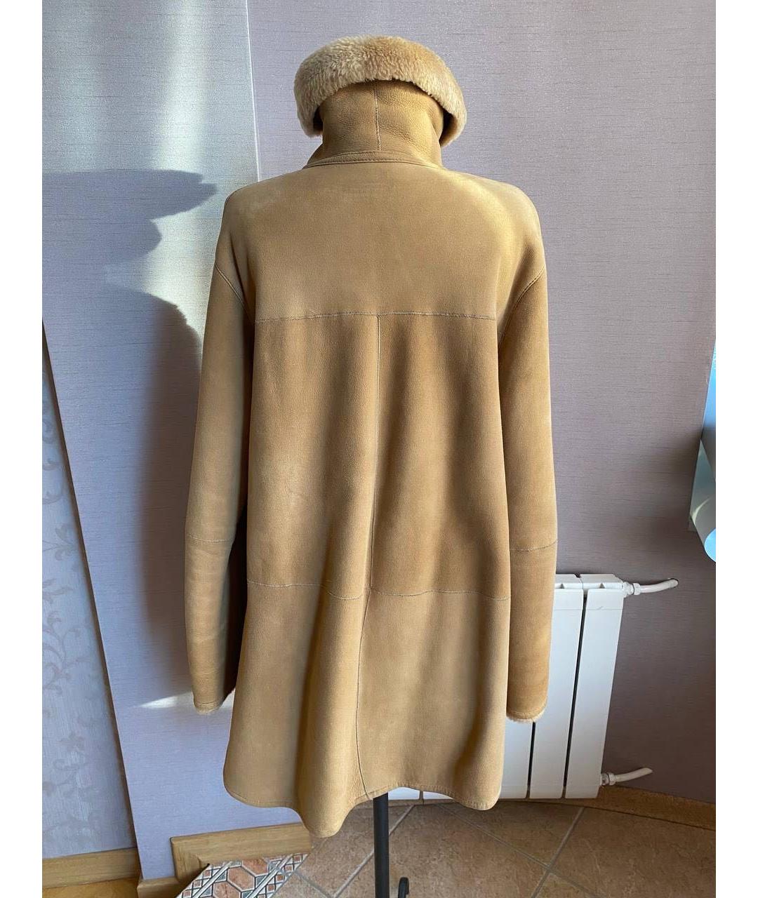 MAX MARA Бежевая замшевая дубленка, фото 7