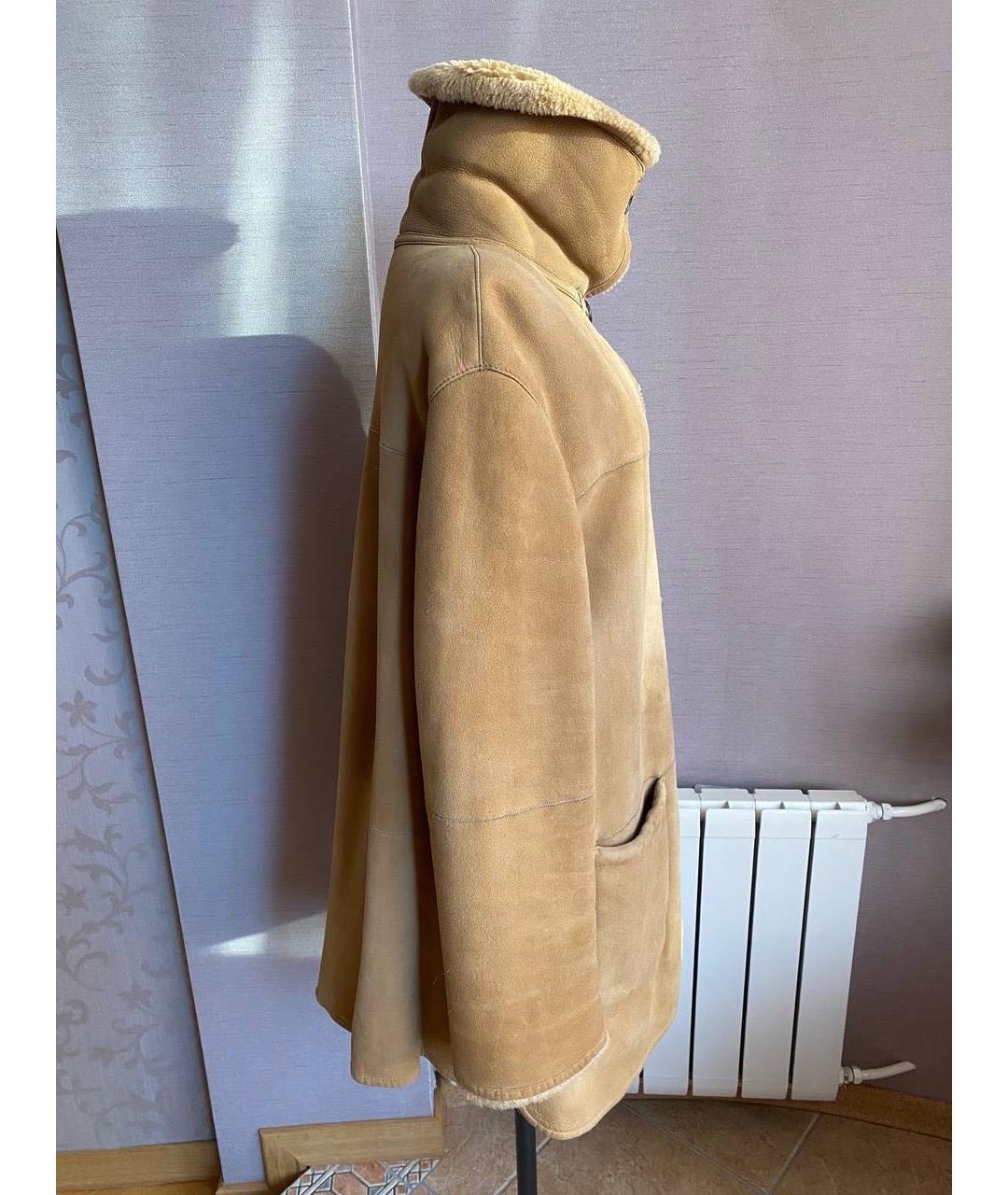 MAX MARA Бежевая замшевая дубленка, фото 6