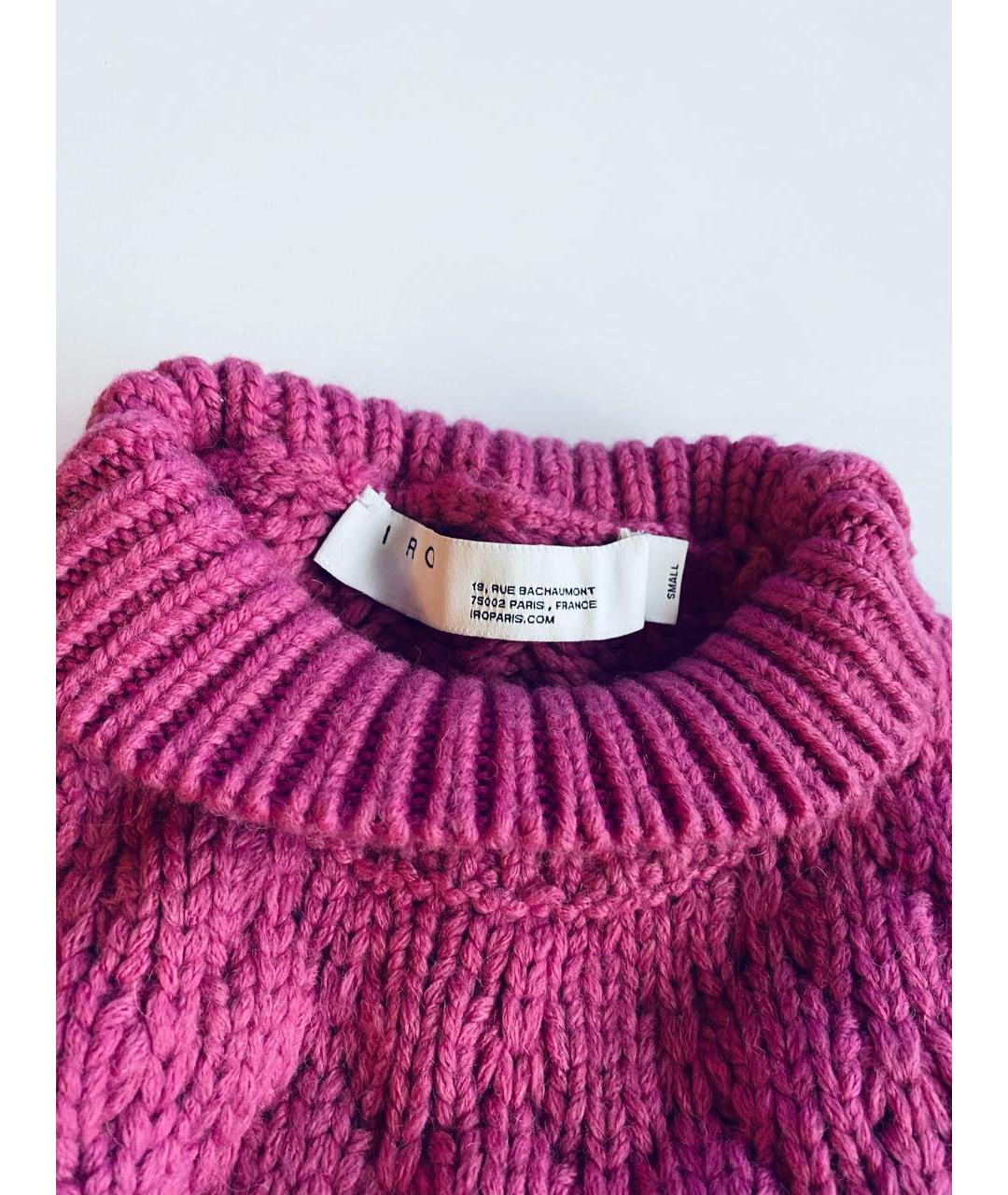 IRO Розовый шерстяной джемпер / свитер, фото 5