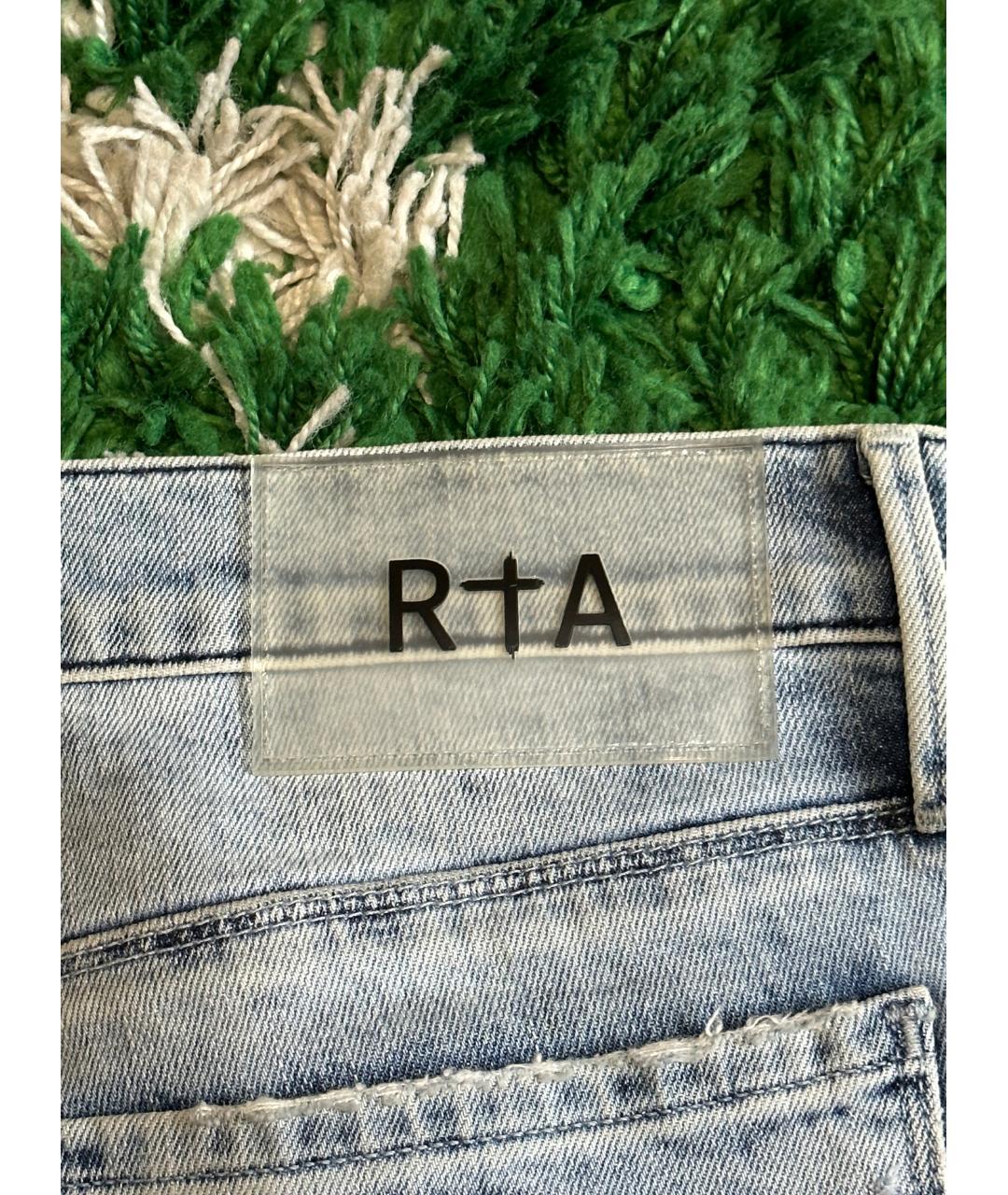 RTA Голубые хлопковые джинсы скинни, фото 7