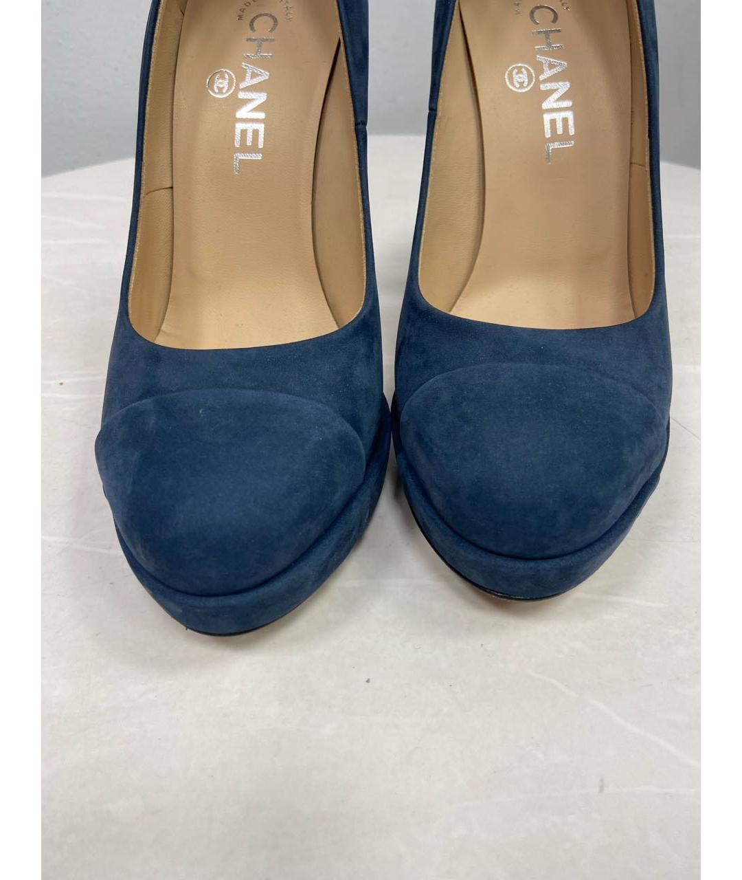 CHANEL Синие замшевые туфли, фото 2