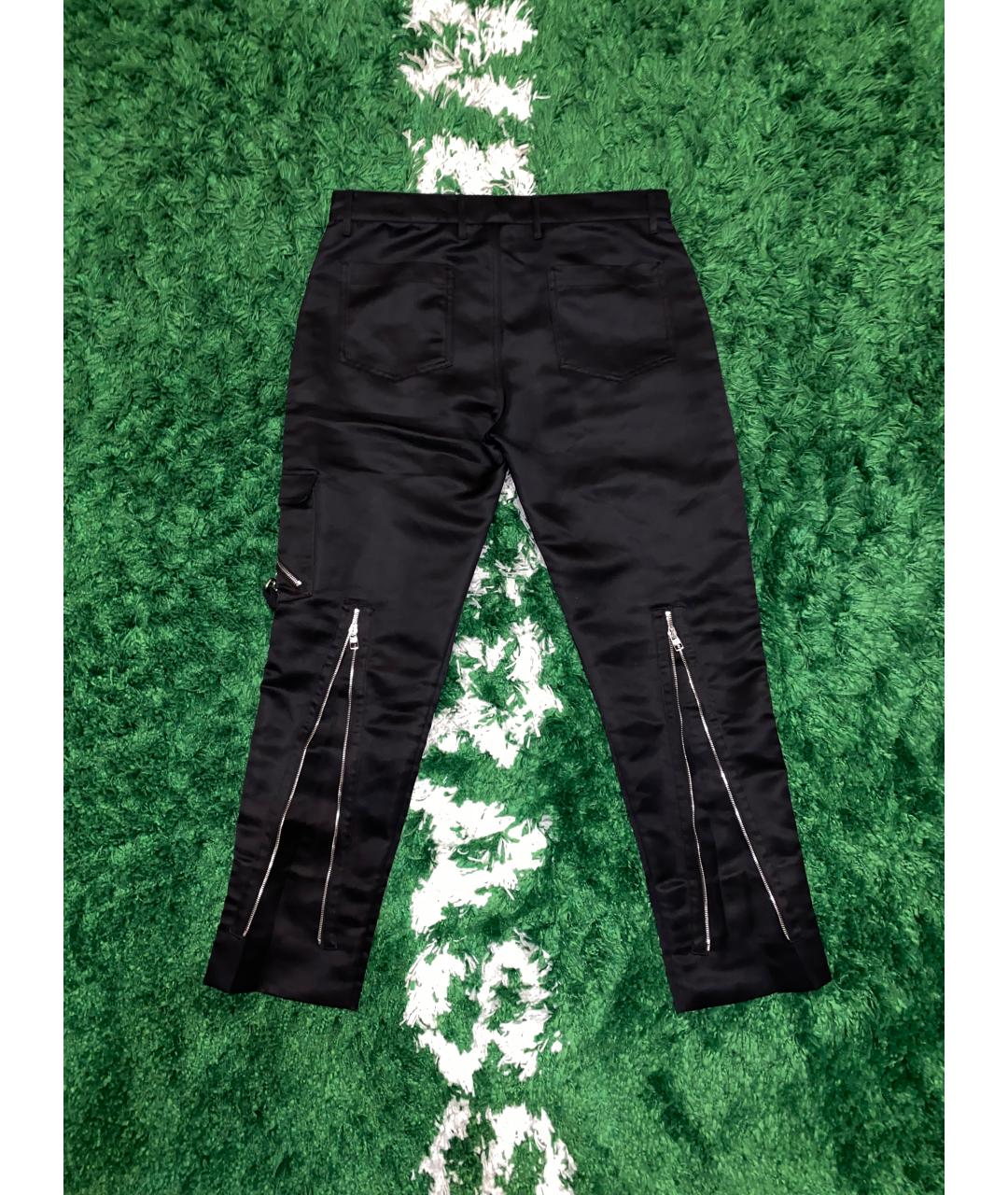 ALEXANDER MCQUEEN Черные хлопковые повседневные брюки, фото 3