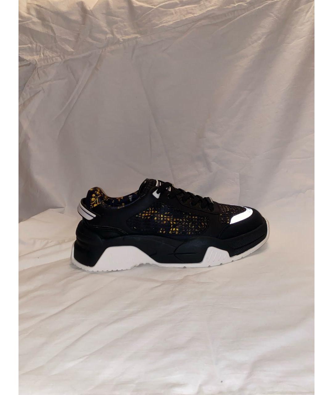 VERSACE JEANS COUTURE Черные синтетические низкие кроссовки / кеды, фото 5