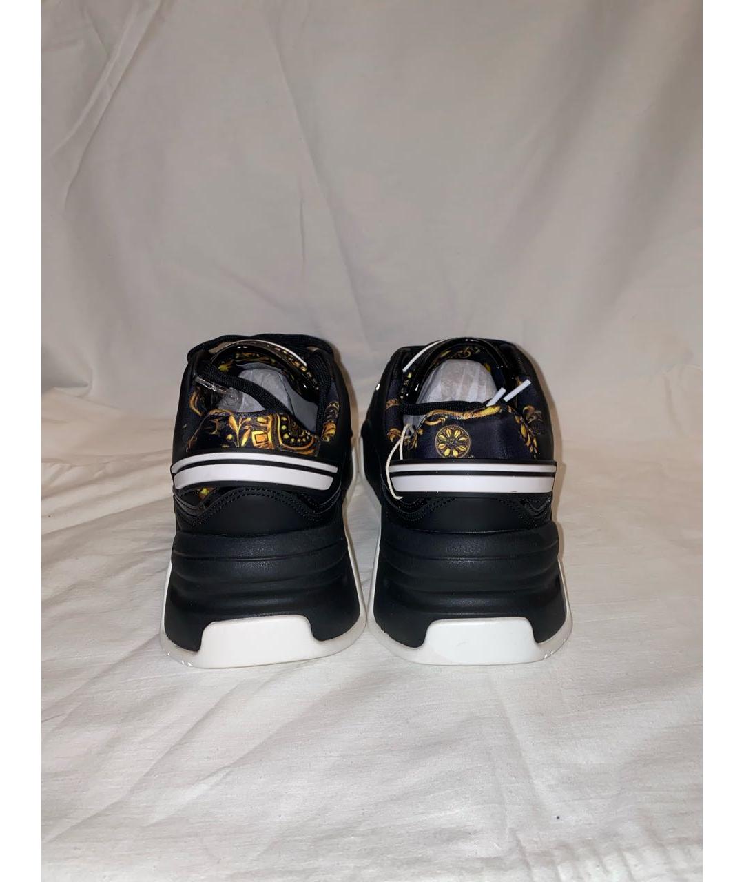 VERSACE JEANS COUTURE Черные синтетические низкие кроссовки / кеды, фото 4