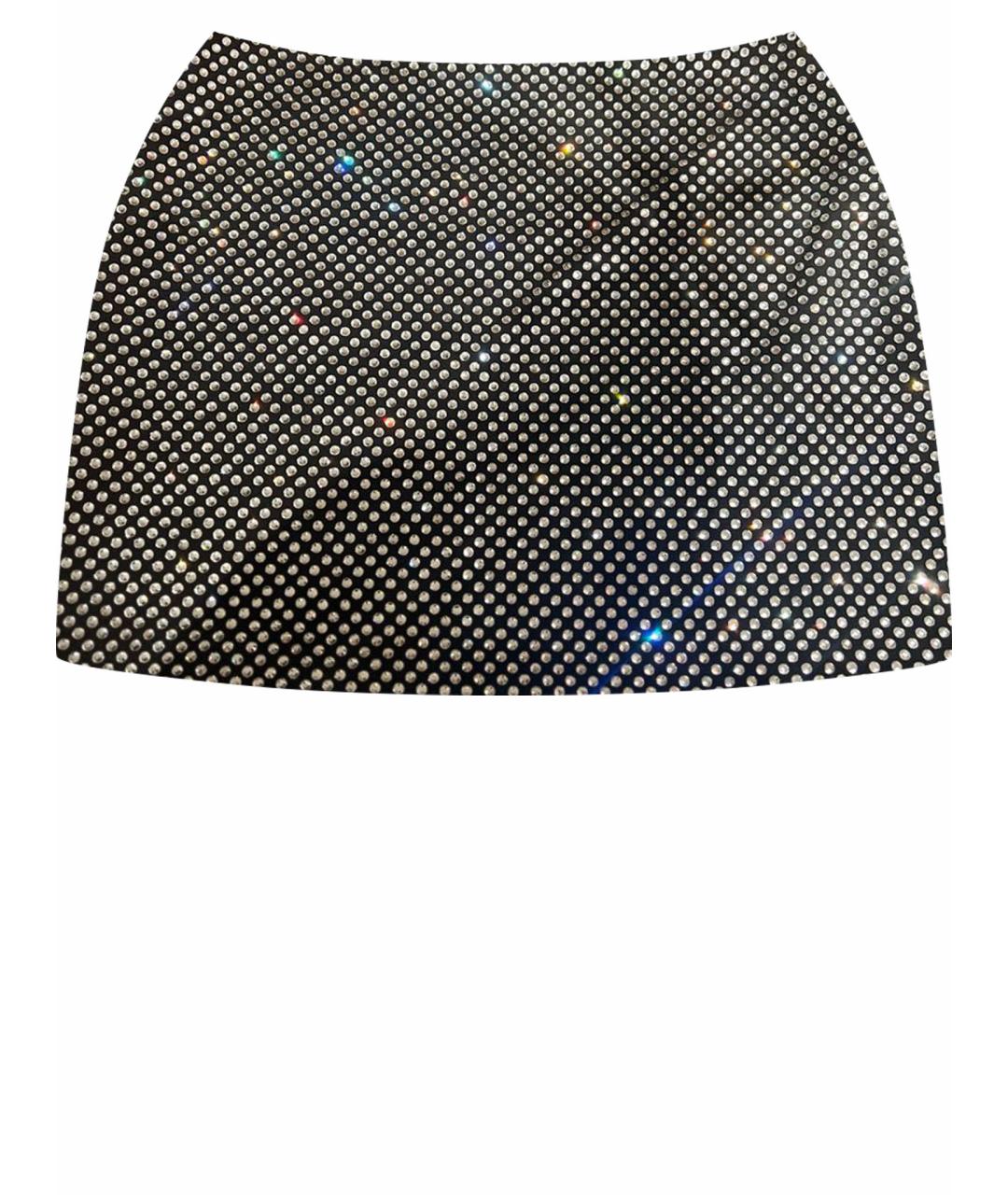 SASHAVERSE Черная шелковая юбка мини, фото 1
