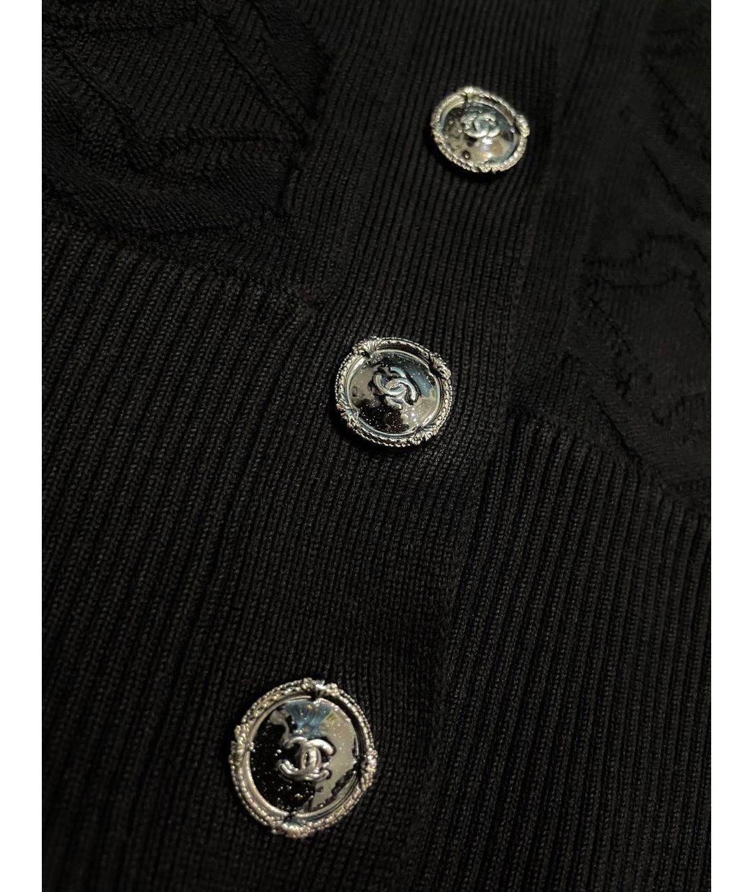 CHANEL PRE-OWNED Черный хлопковый кардиган, фото 4