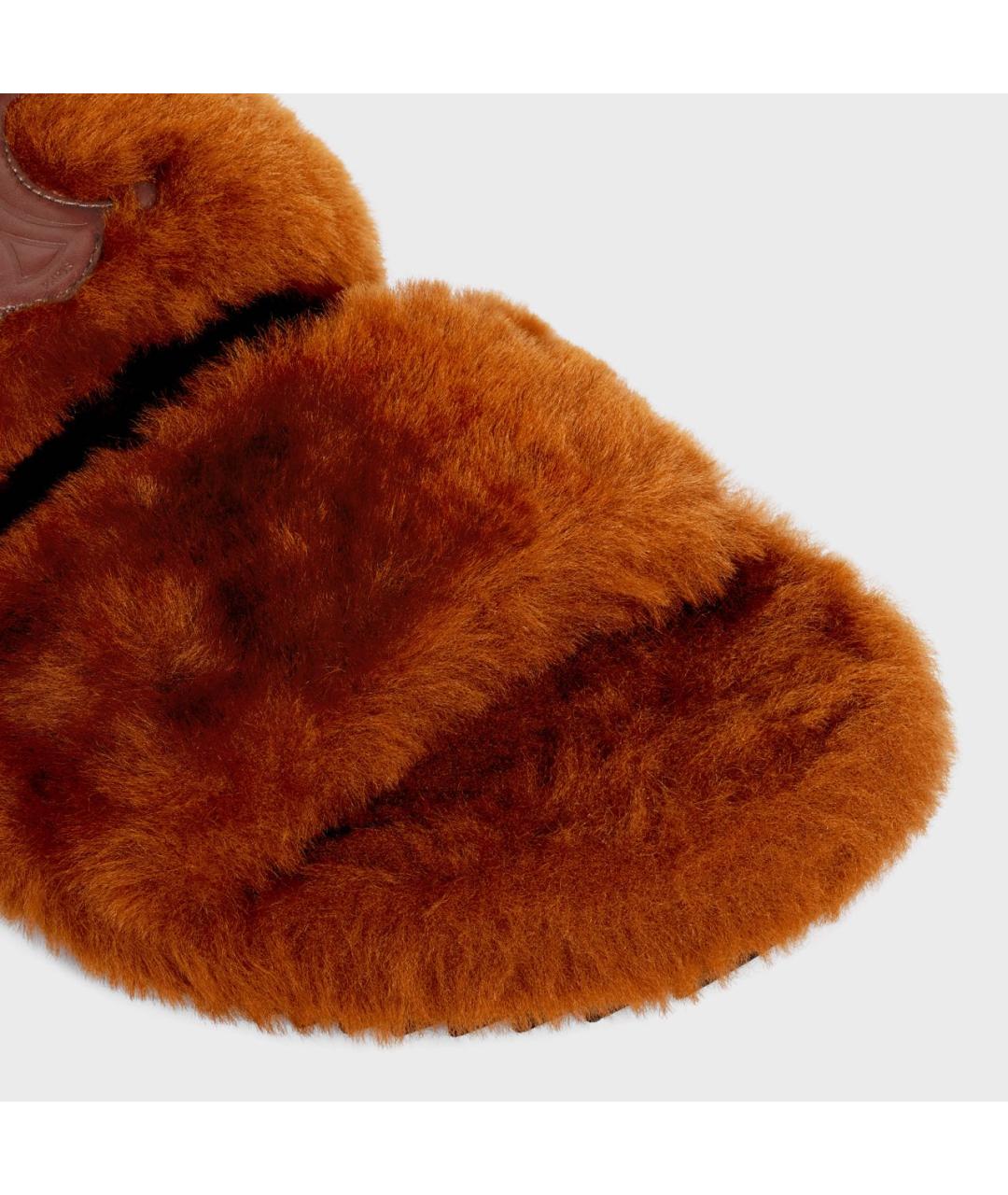CELINE Коричневые шлепанцы, фото 4