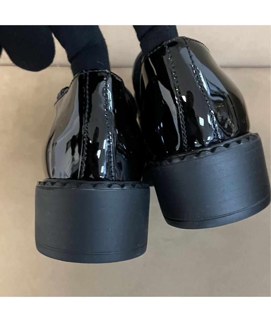 PRADA Черные лоферы из лакированной кожи, фото 4