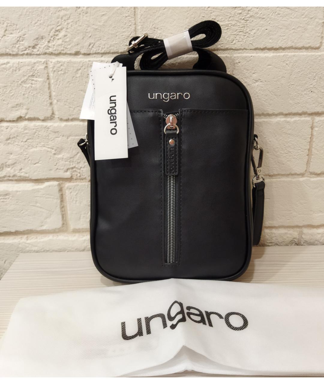 EMANUEL UNGARO Черная сумка на плечо из искусственной кожи, фото 6