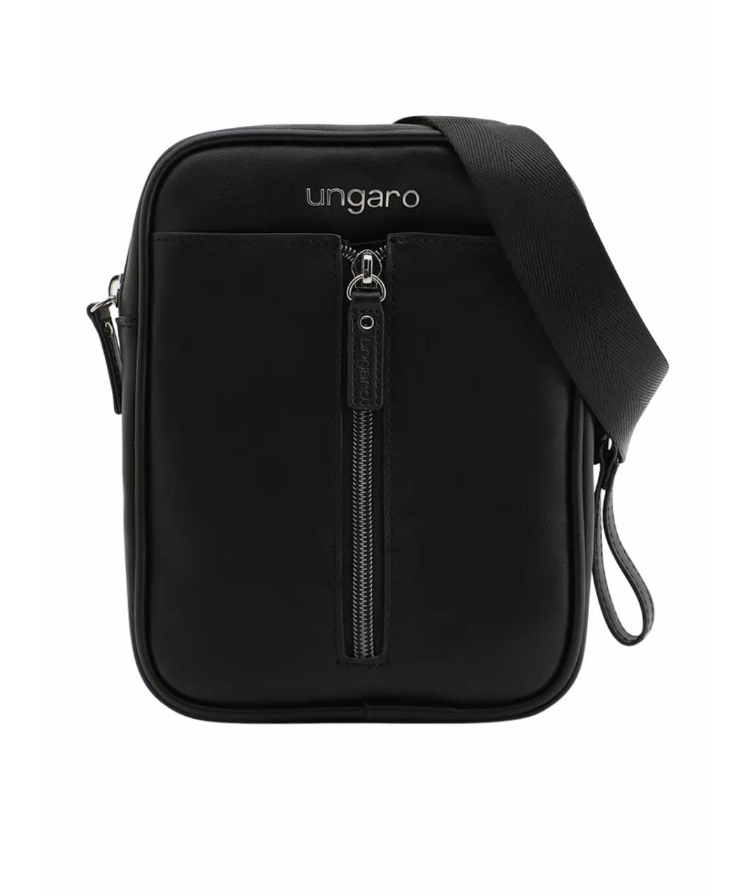 EMANUEL UNGARO Черная сумка на плечо из искусственной кожи, фото 1