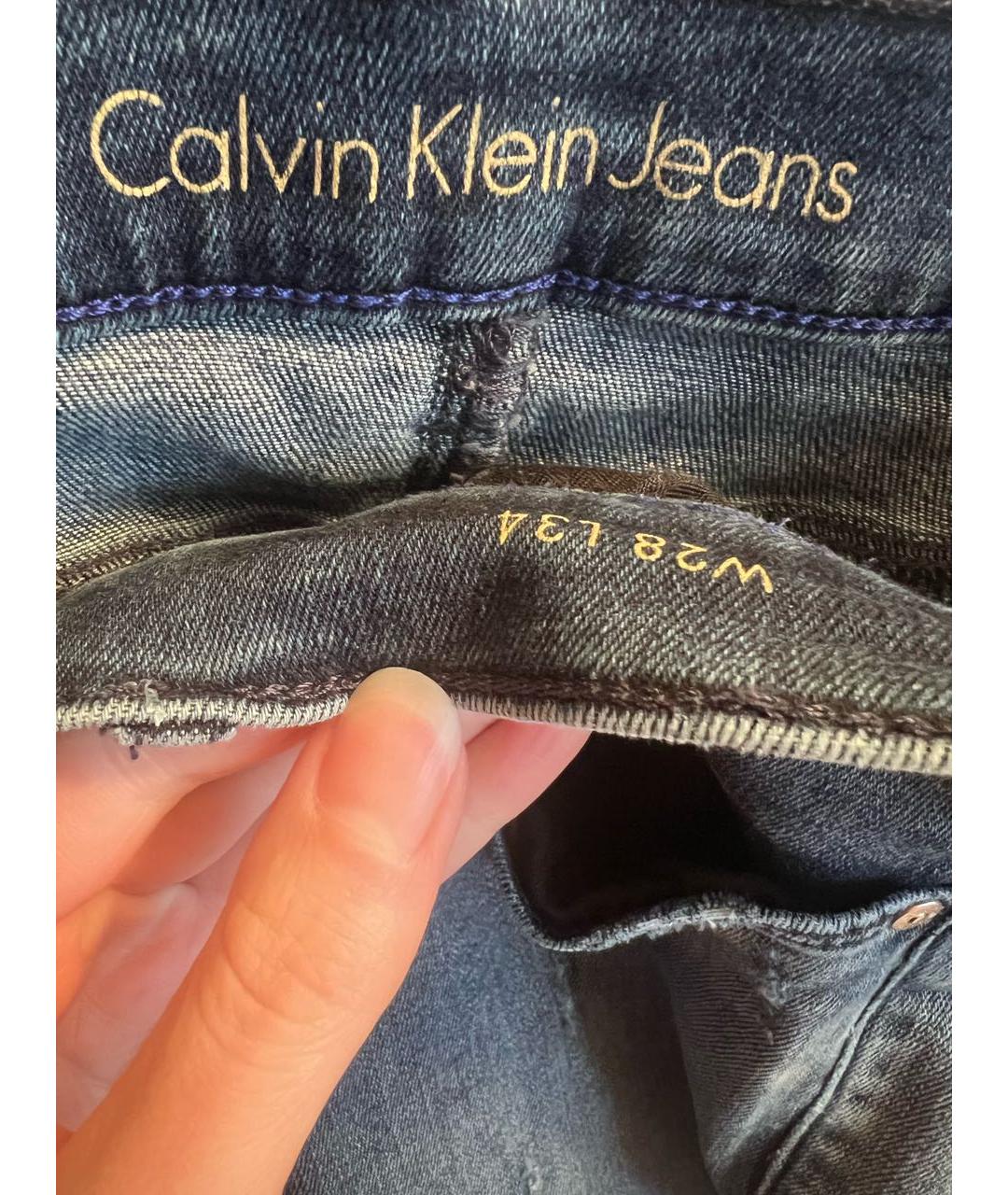 CALVIN KLEIN Голубые джинсы слим, фото 3