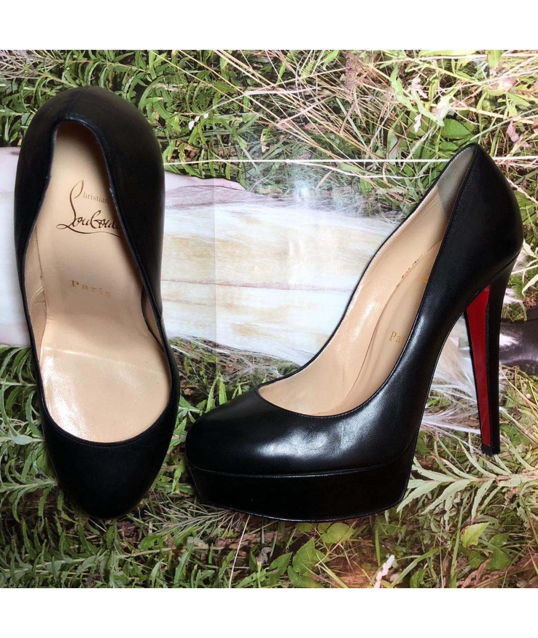 CHRISTIAN LOUBOUTIN Черные кожаные туфли, фото 8