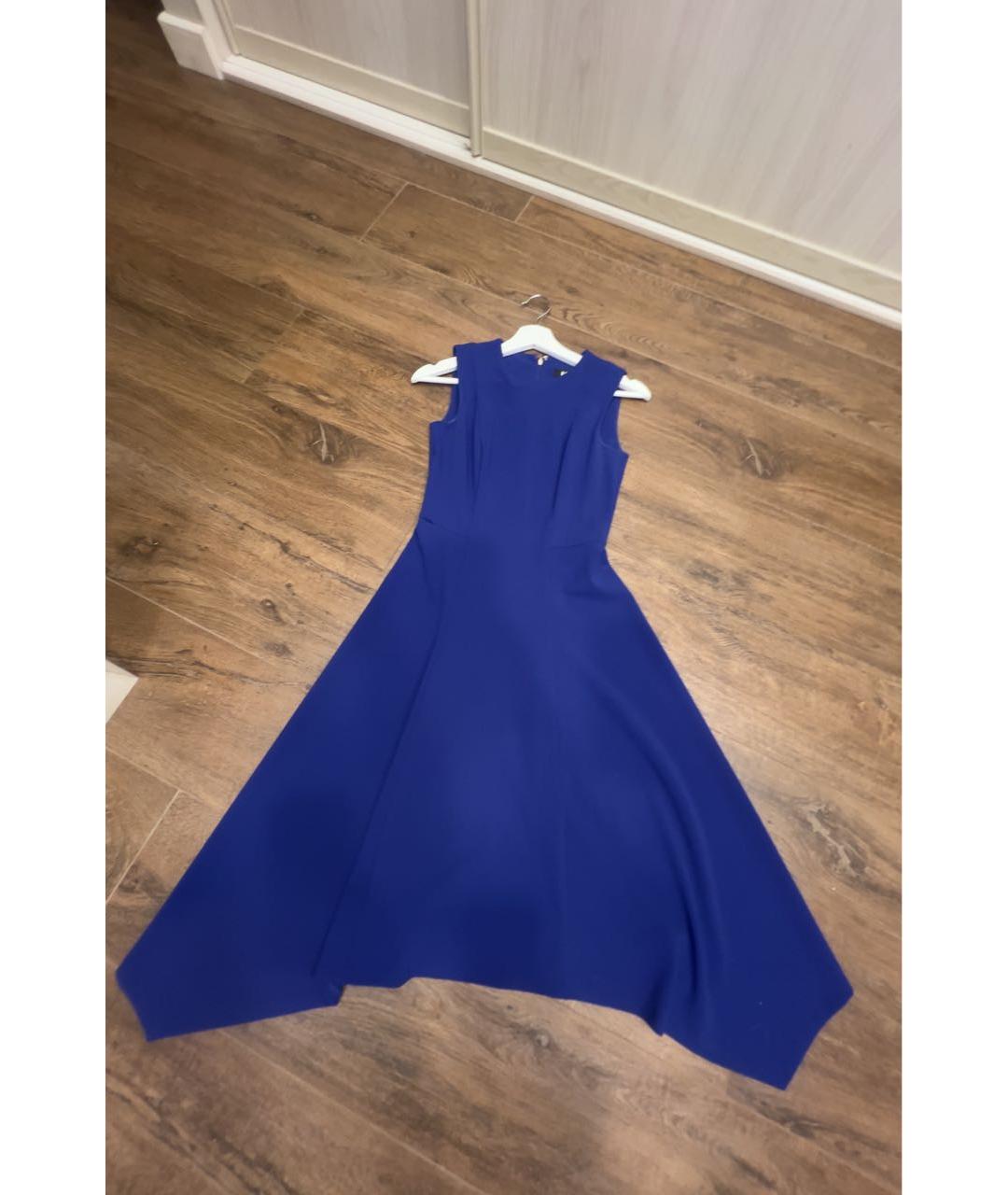 DKNY Синее полиэстеровое повседневное платье, фото 5