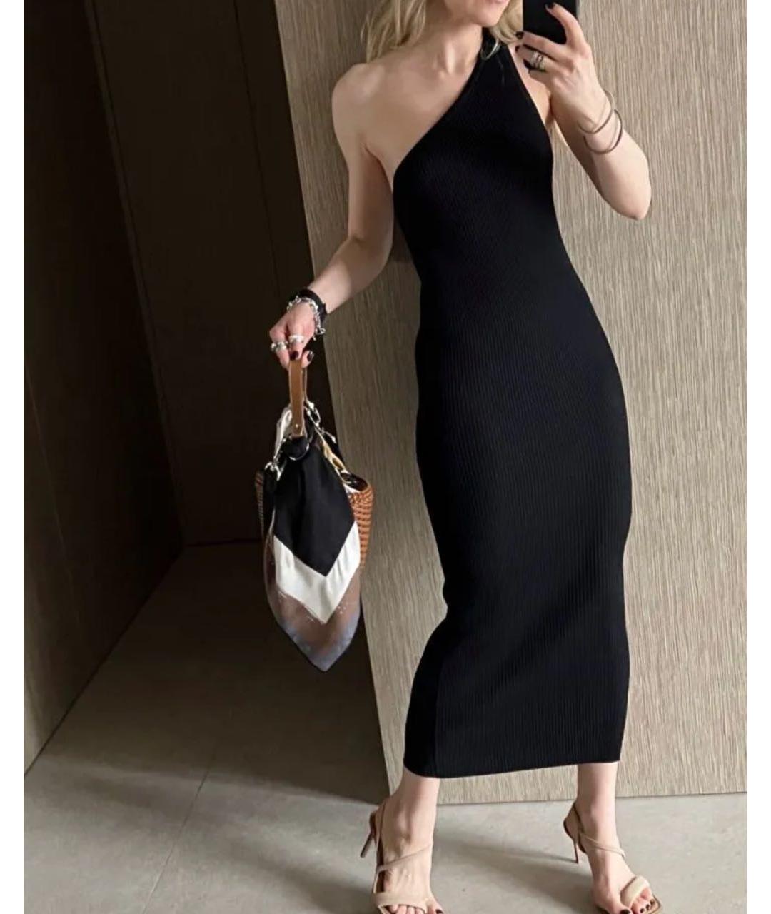 ERIKA CAVALLINI Черное вискозное повседневное платье, фото 2