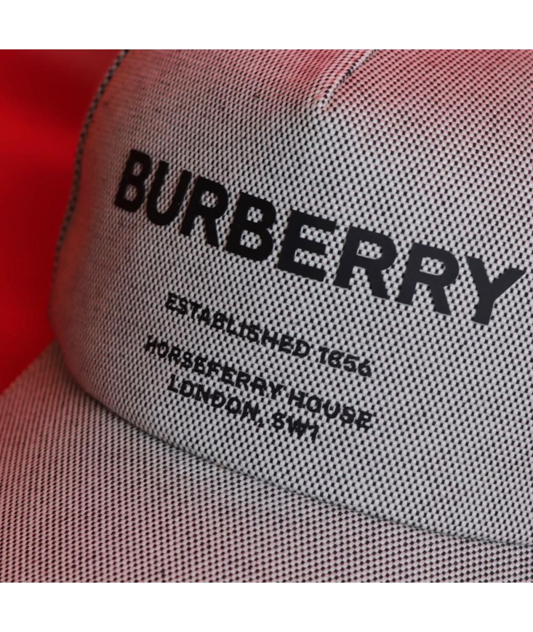 BURBERRY Серая хлопковая кепка, фото 3