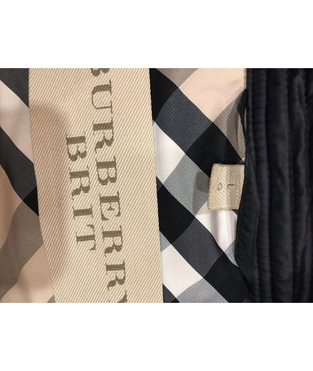 BURBERRY BRIT Черный полиэстеровый пуховик, фото 4