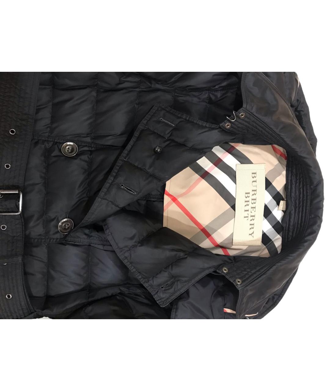 BURBERRY BRIT Черный полиэстеровый пуховик, фото 3