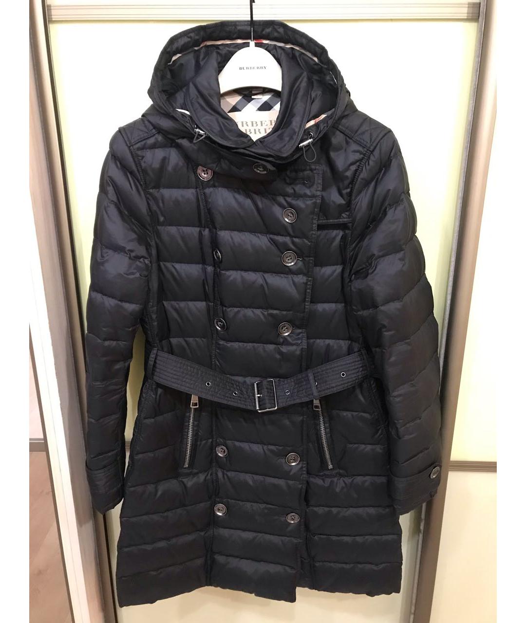 BURBERRY BRIT Черный полиэстеровый пуховик, фото 9