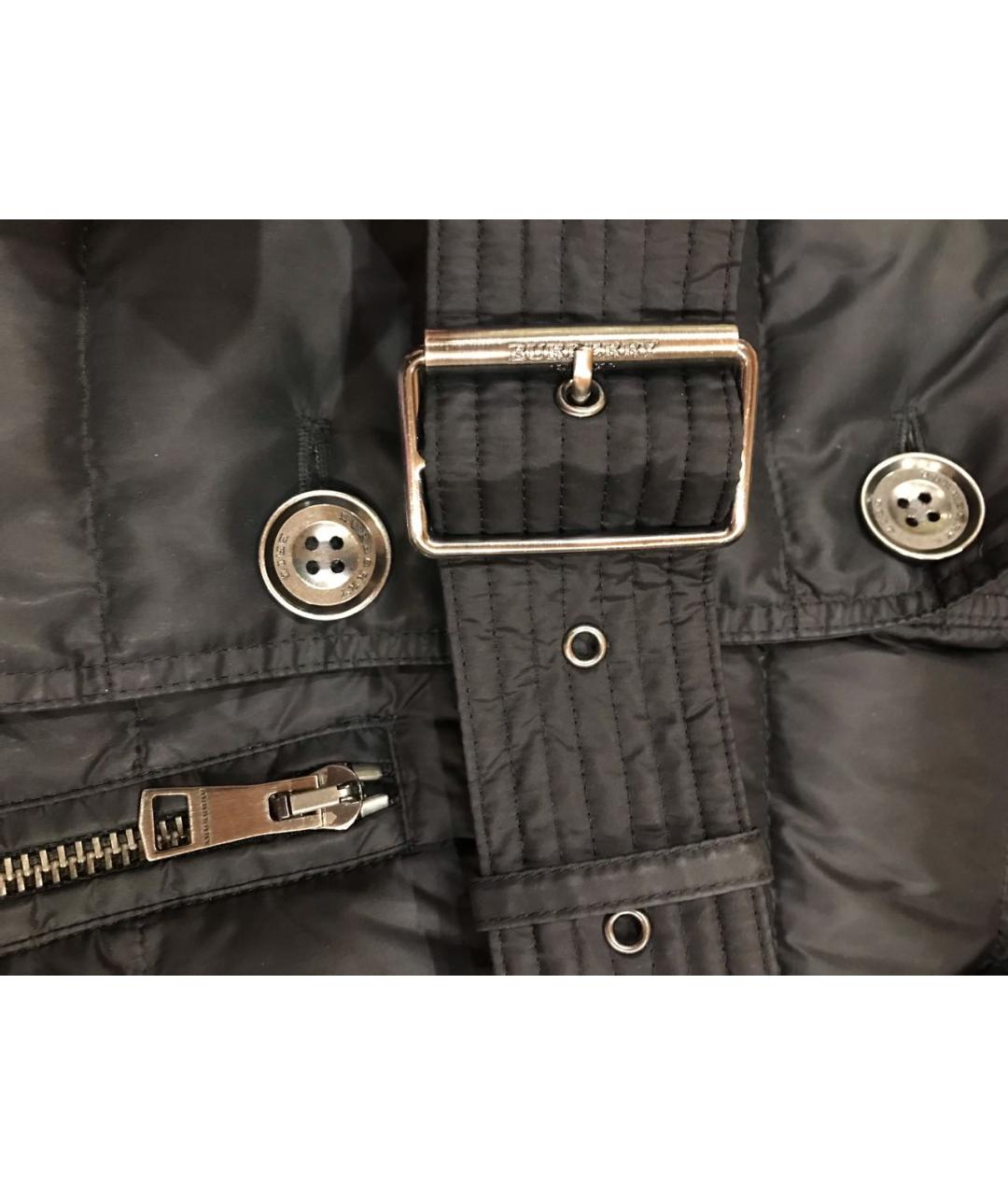 BURBERRY BRIT Черный полиэстеровый пуховик, фото 5