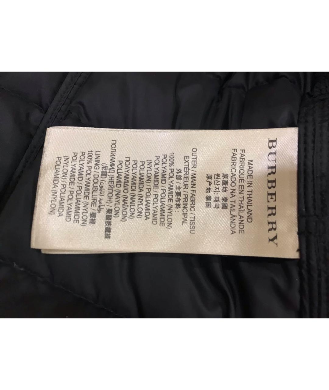 BURBERRY BRIT Черный полиэстеровый пуховик, фото 7