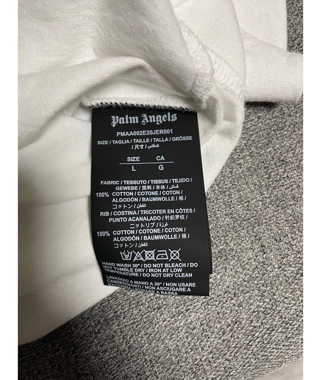 PALM ANGELS Белая хлопковая футболка, фото 5