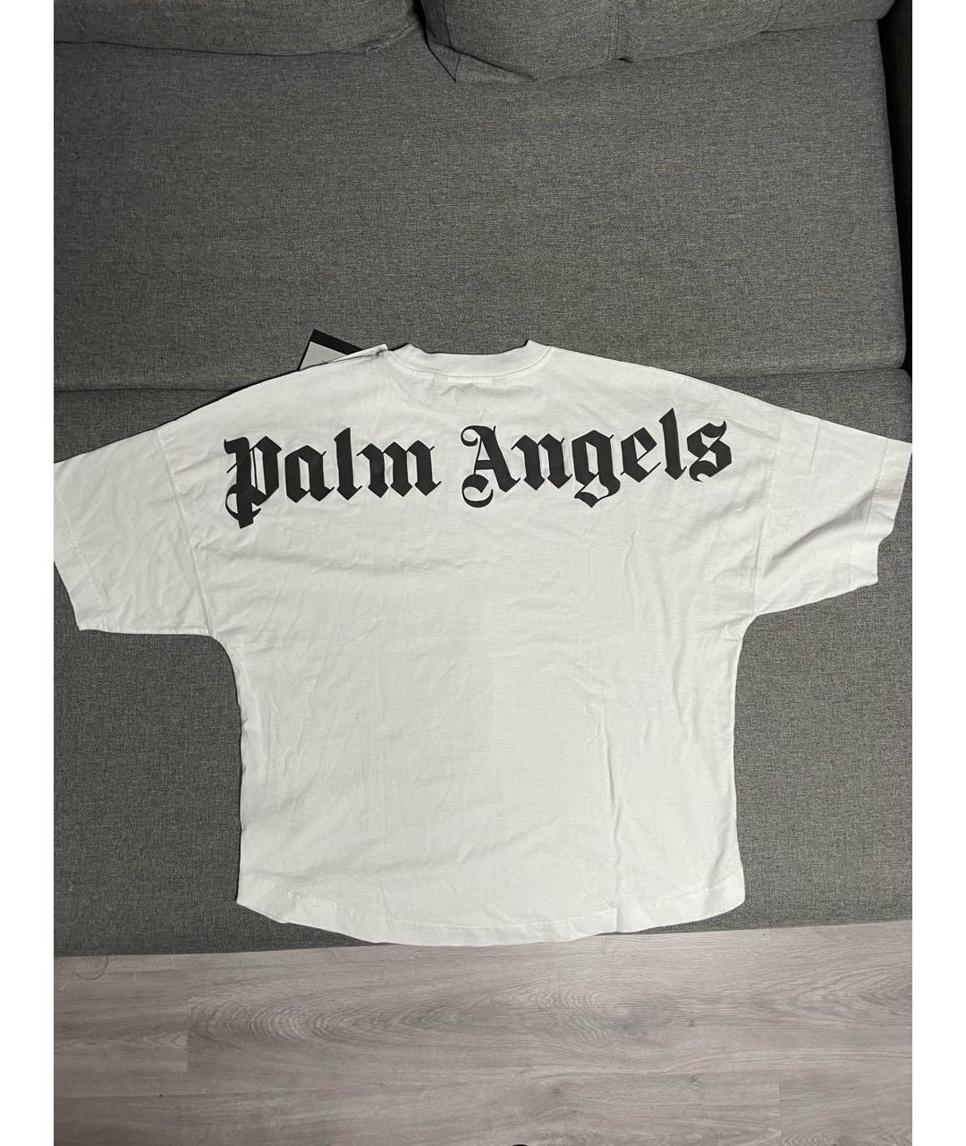 PALM ANGELS Белая хлопковая футболка, фото 2