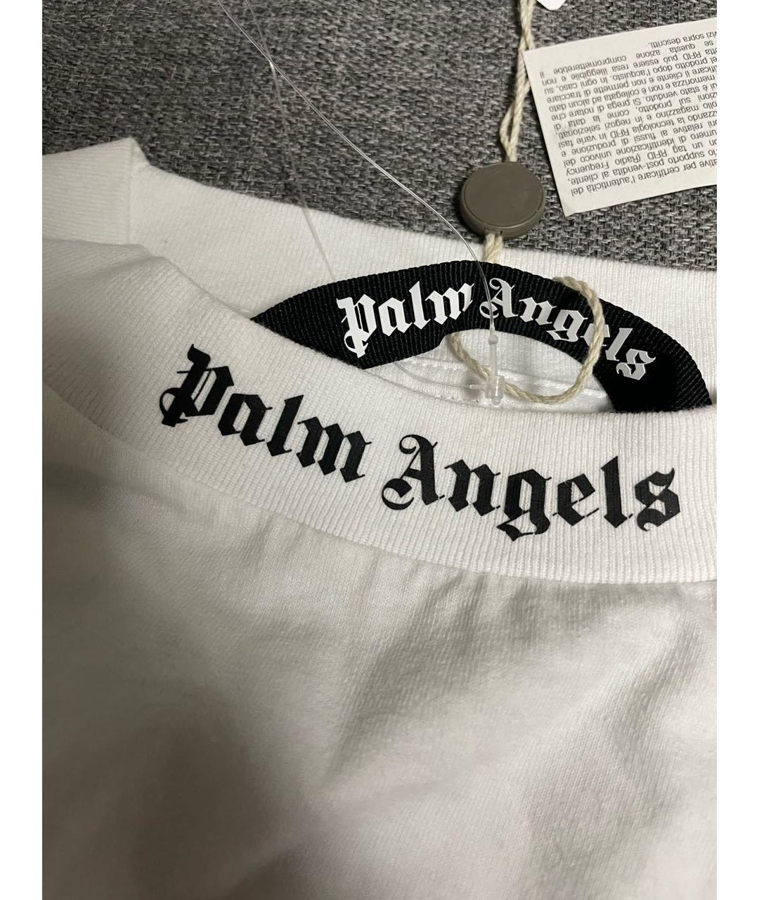 PALM ANGELS Белая хлопковая футболка, фото 4