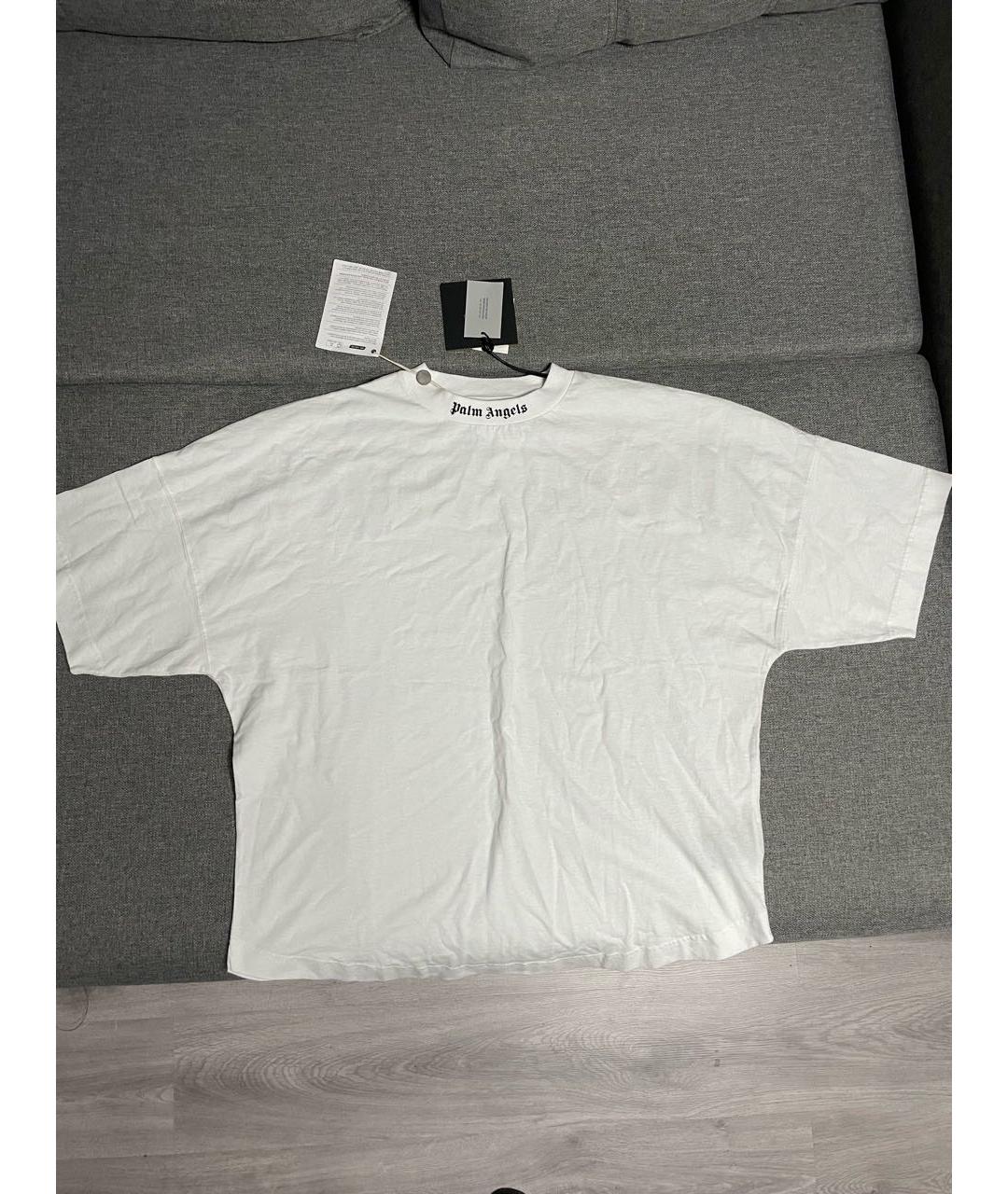 PALM ANGELS Белая хлопковая футболка, фото 7