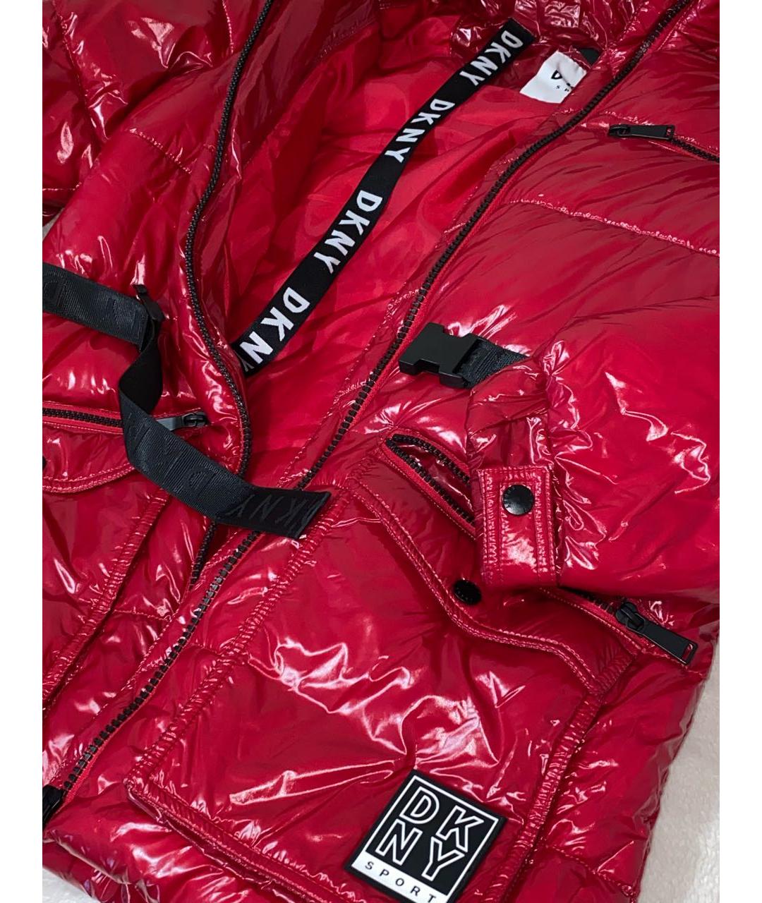 DKNY Красный пуховик, фото 4