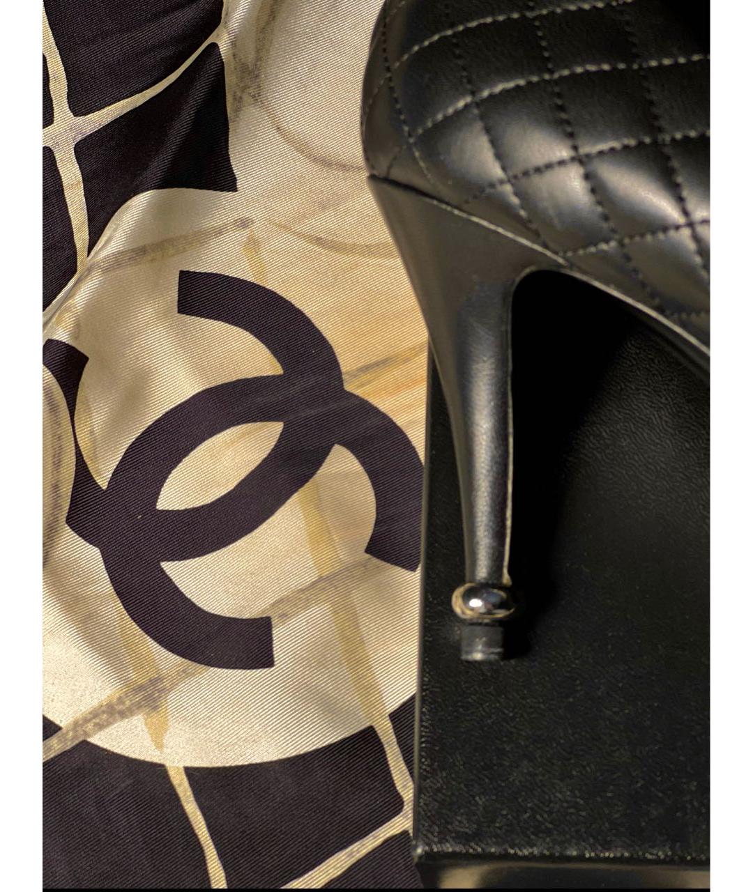CHANEL PRE-OWNED Черные кожаные туфли, фото 4