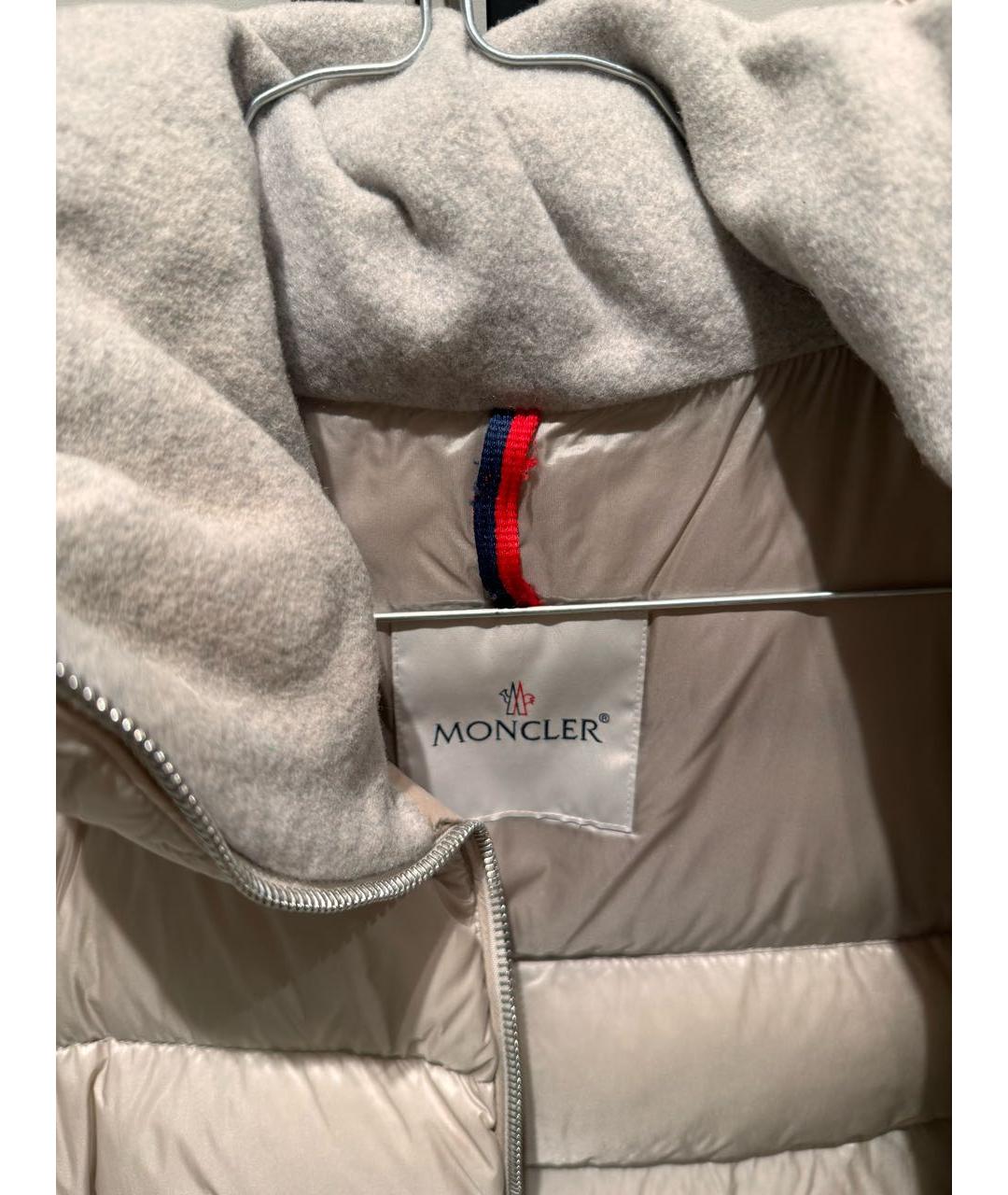 MONCLER Бежевый пуховик, фото 6