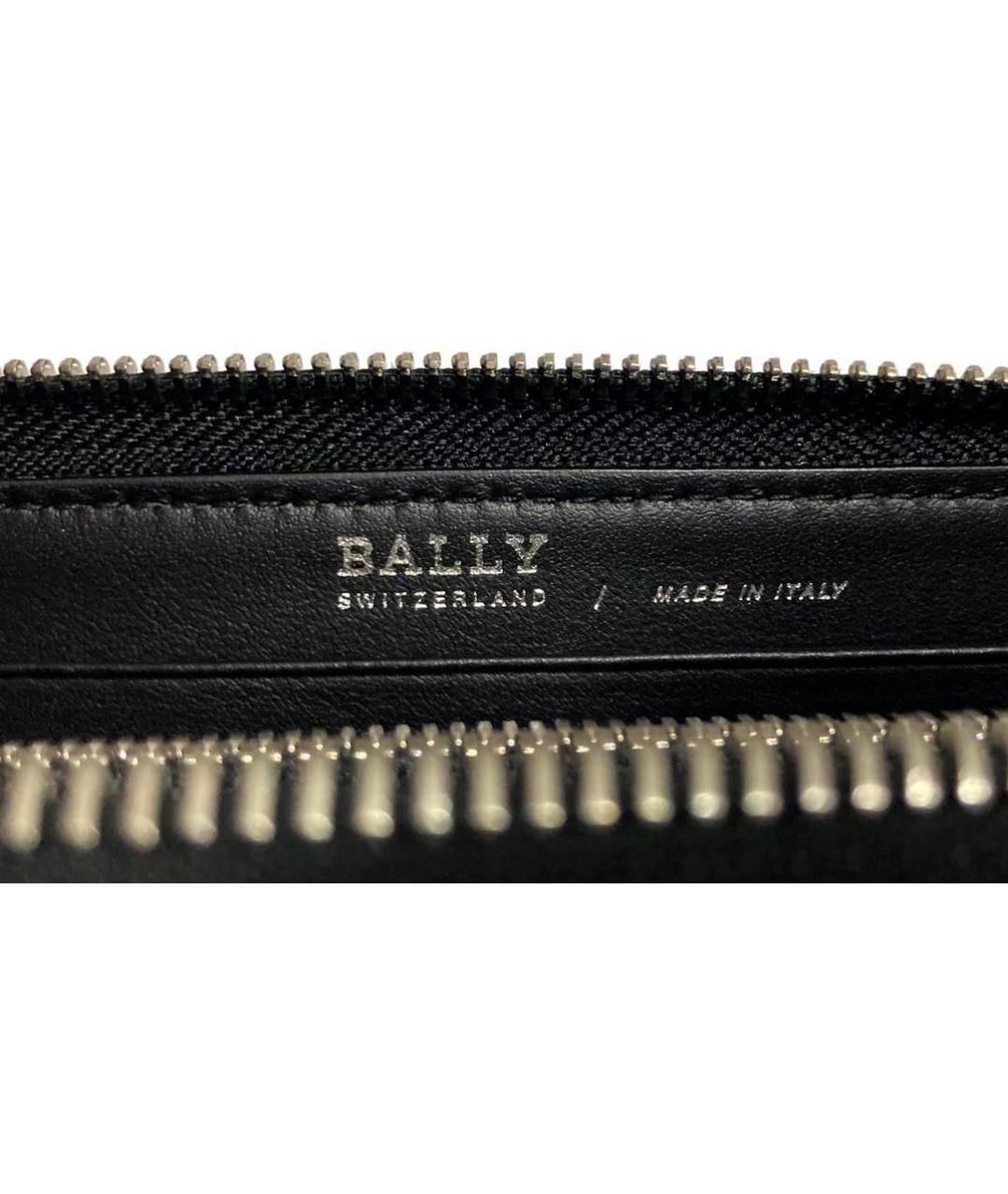 BALLY Черный кожаный кошелек, фото 8