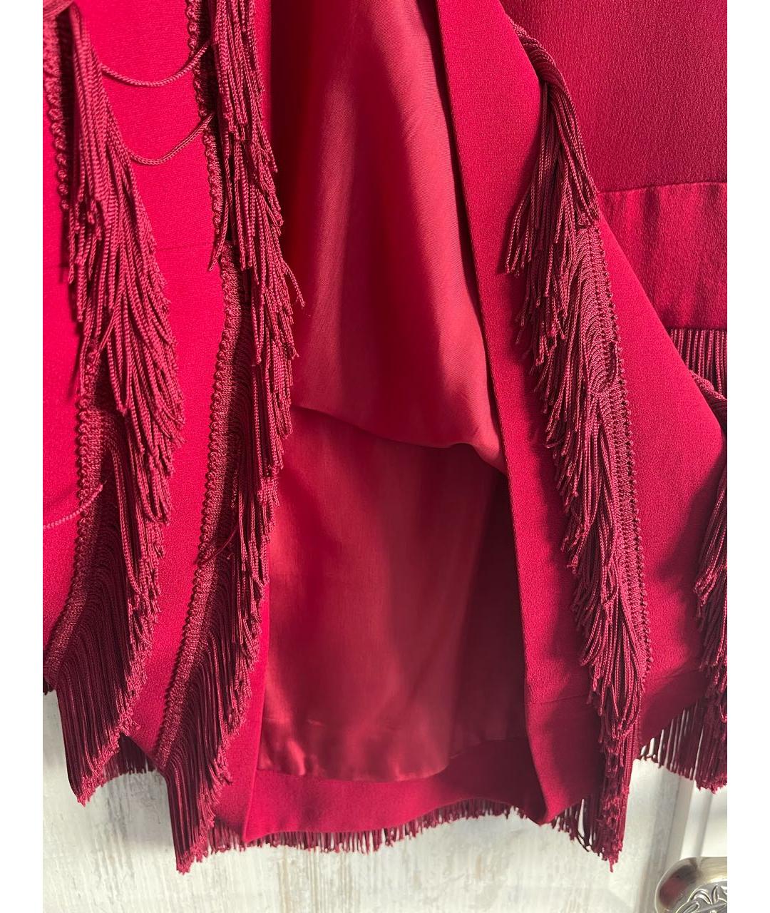 MOSCHINO Красное атласное коктейльное платье, фото 4