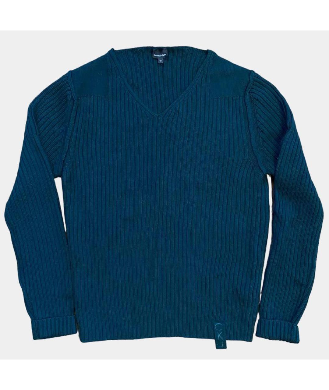 CALVIN KLEIN JEANS Зеленый шерстяной джемпер / свитер, фото 9