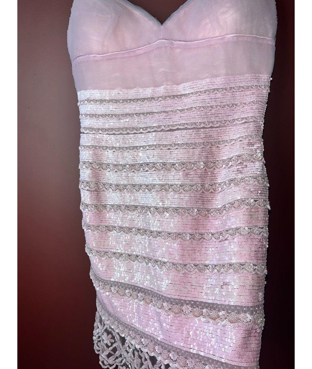 VALENTINO Розовое шелковое вечернее платье, фото 4