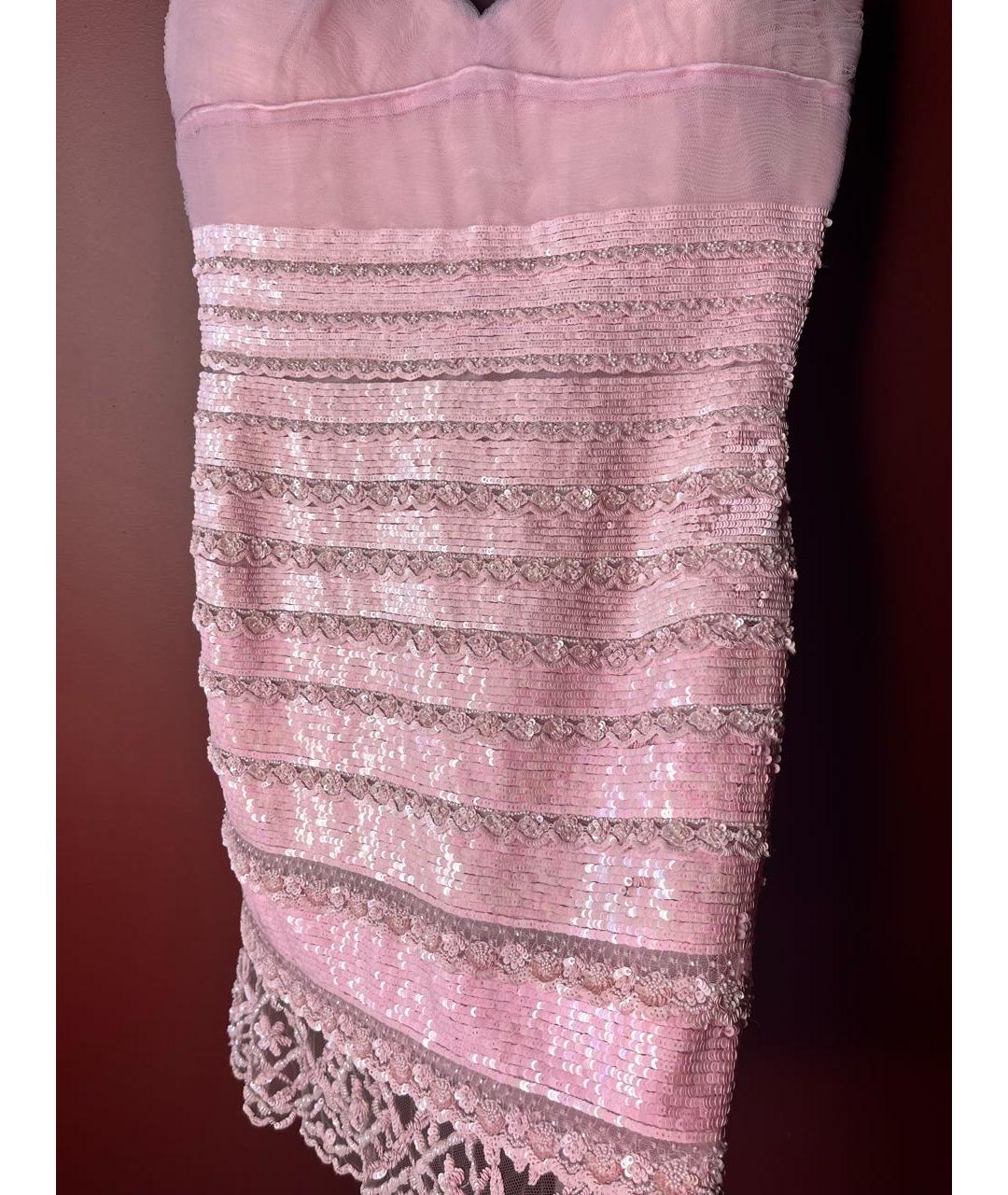 VALENTINO Розовое шелковое вечернее платье, фото 7
