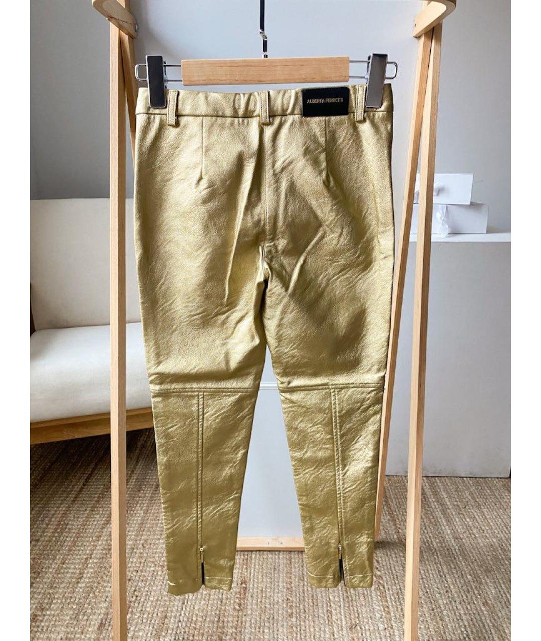 ALBERTA FERRETTI Золотые брюки и шорты, фото 2