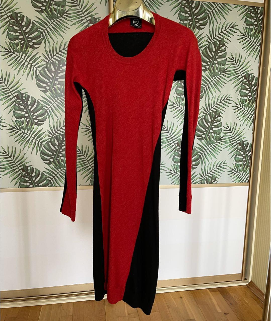 MCQ ALEXANDER MCQUEEN Красное шерстяное повседневное платье, фото 5