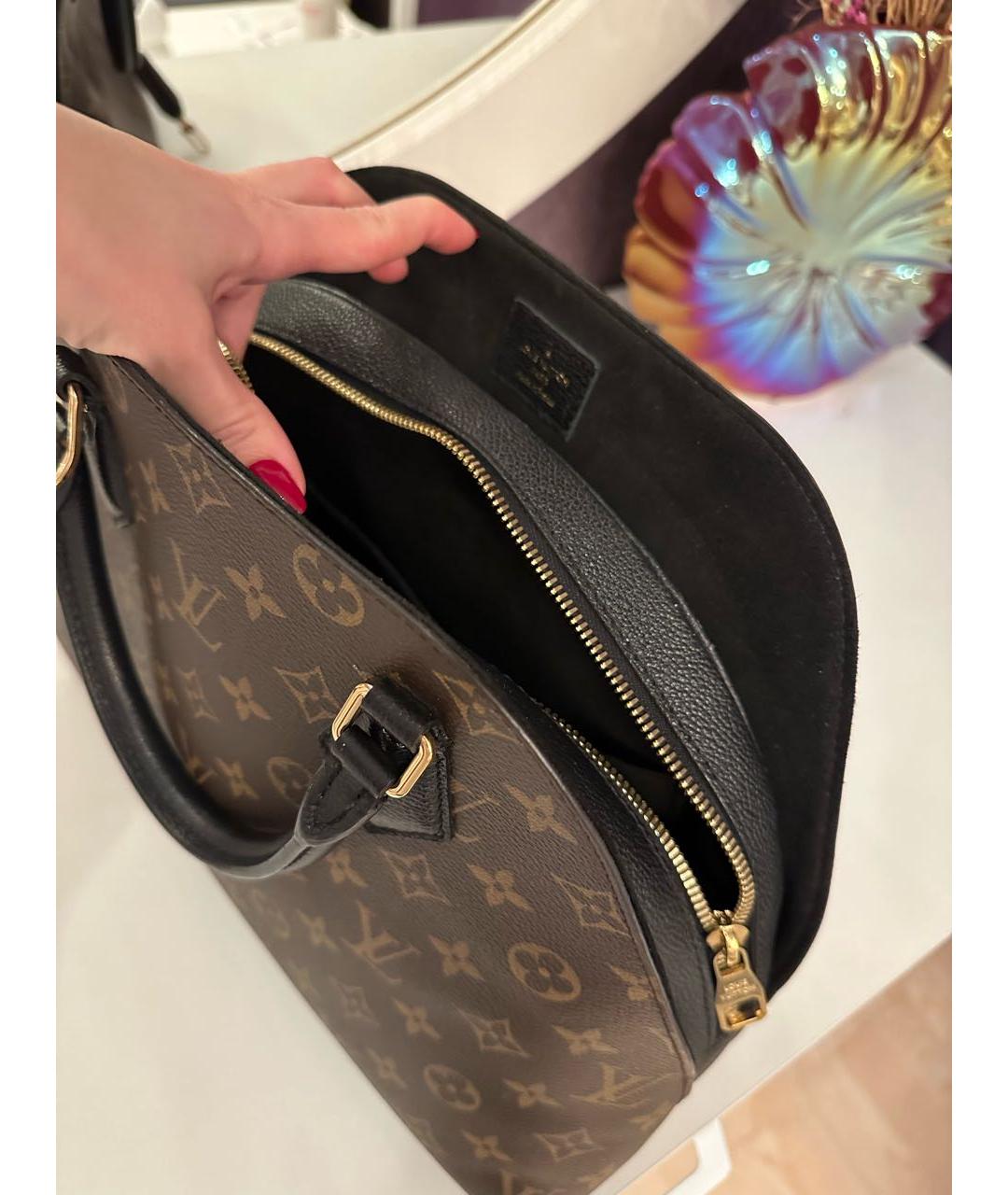 LOUIS VUITTON PRE-OWNED Коричневая кожаная сумка с короткими ручками, фото 4