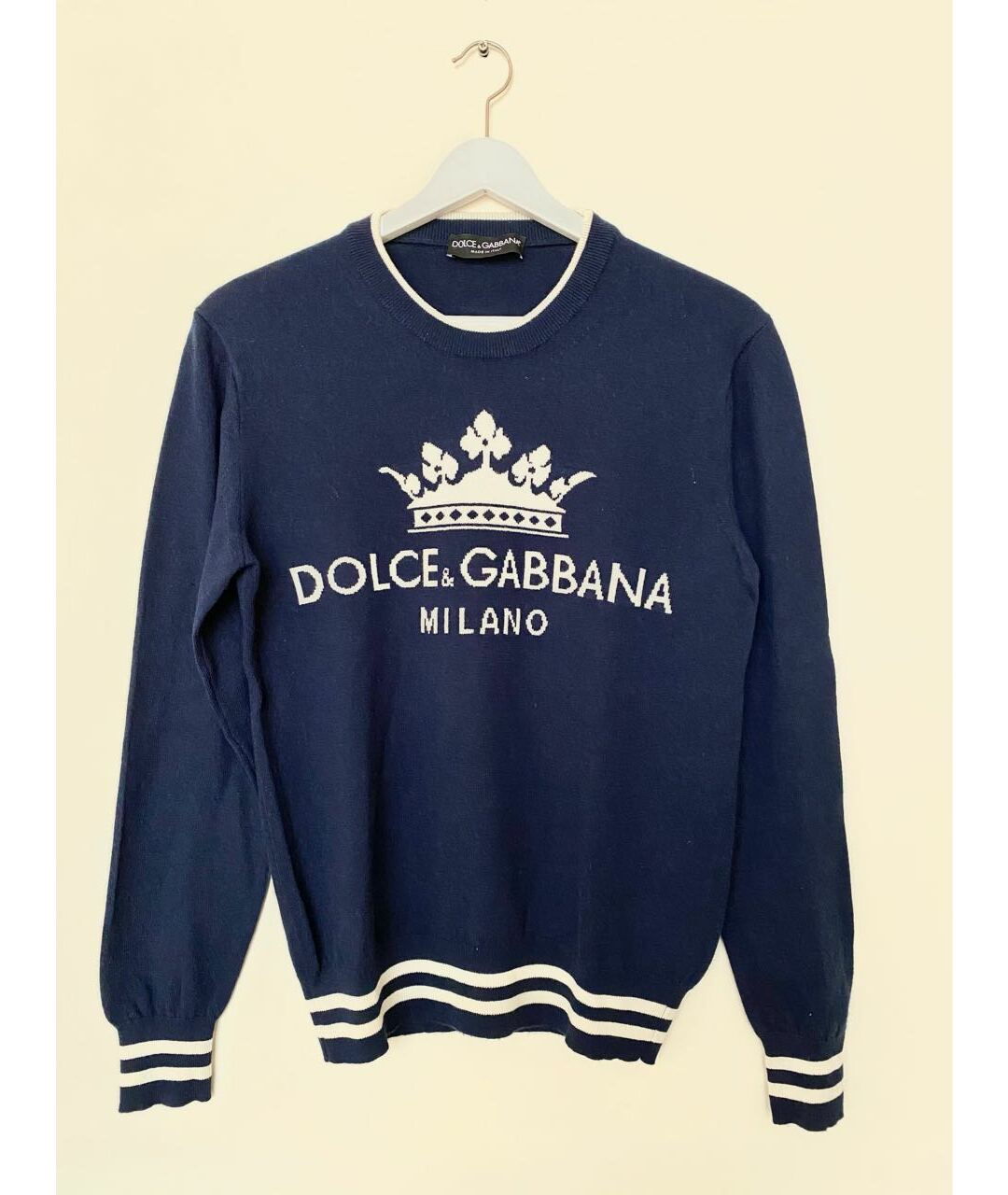 DOLCE&GABBANA Синий кашемировый джемпер / свитер, фото 8