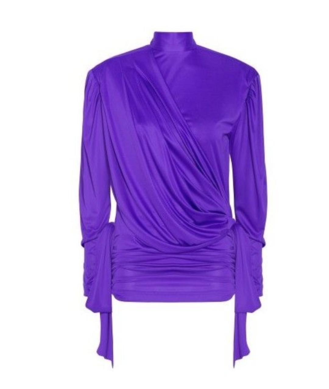 BALENCIAGA Фиолетовая полиэстеровая блузы, фото 1