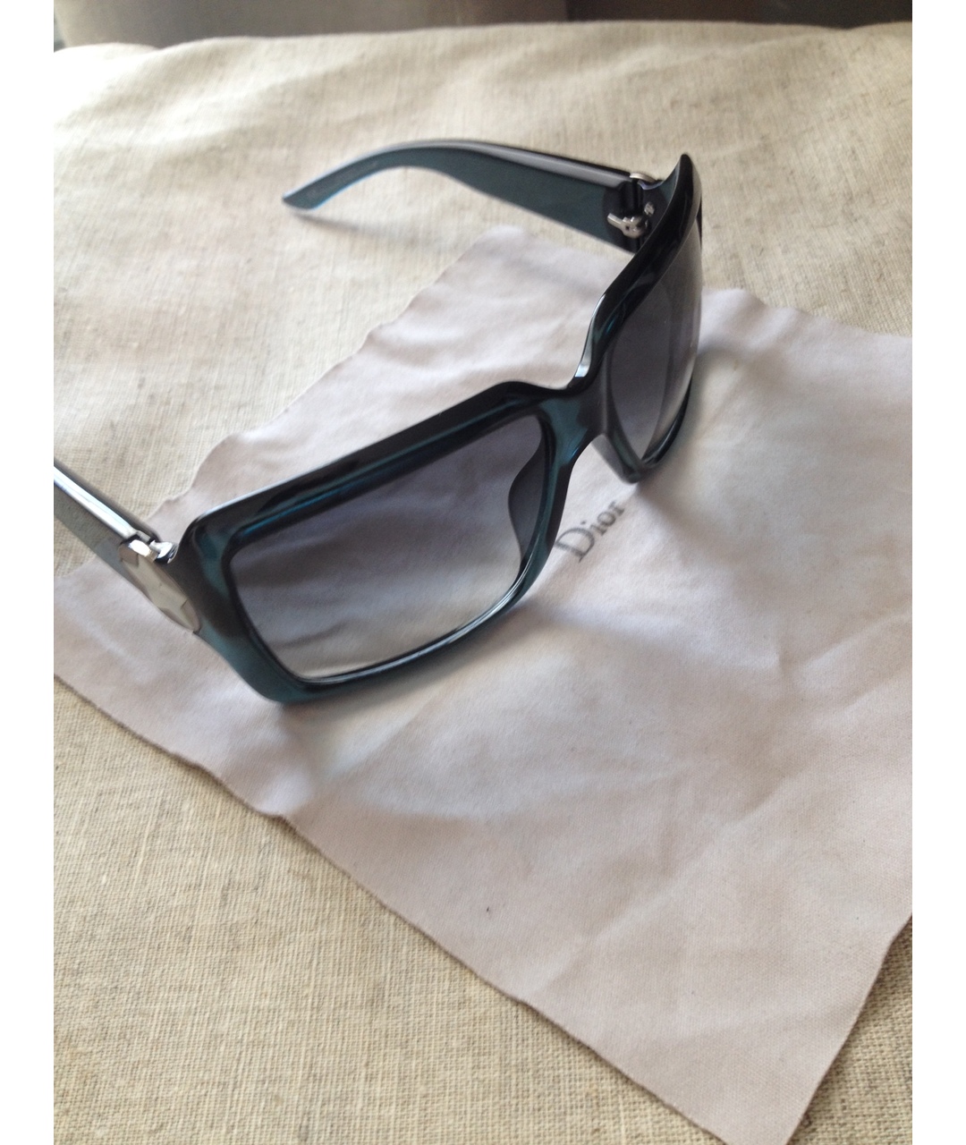 CHRISTIAN DIOR PRE-OWNED Зеленые пластиковые солнцезащитные очки, фото 2