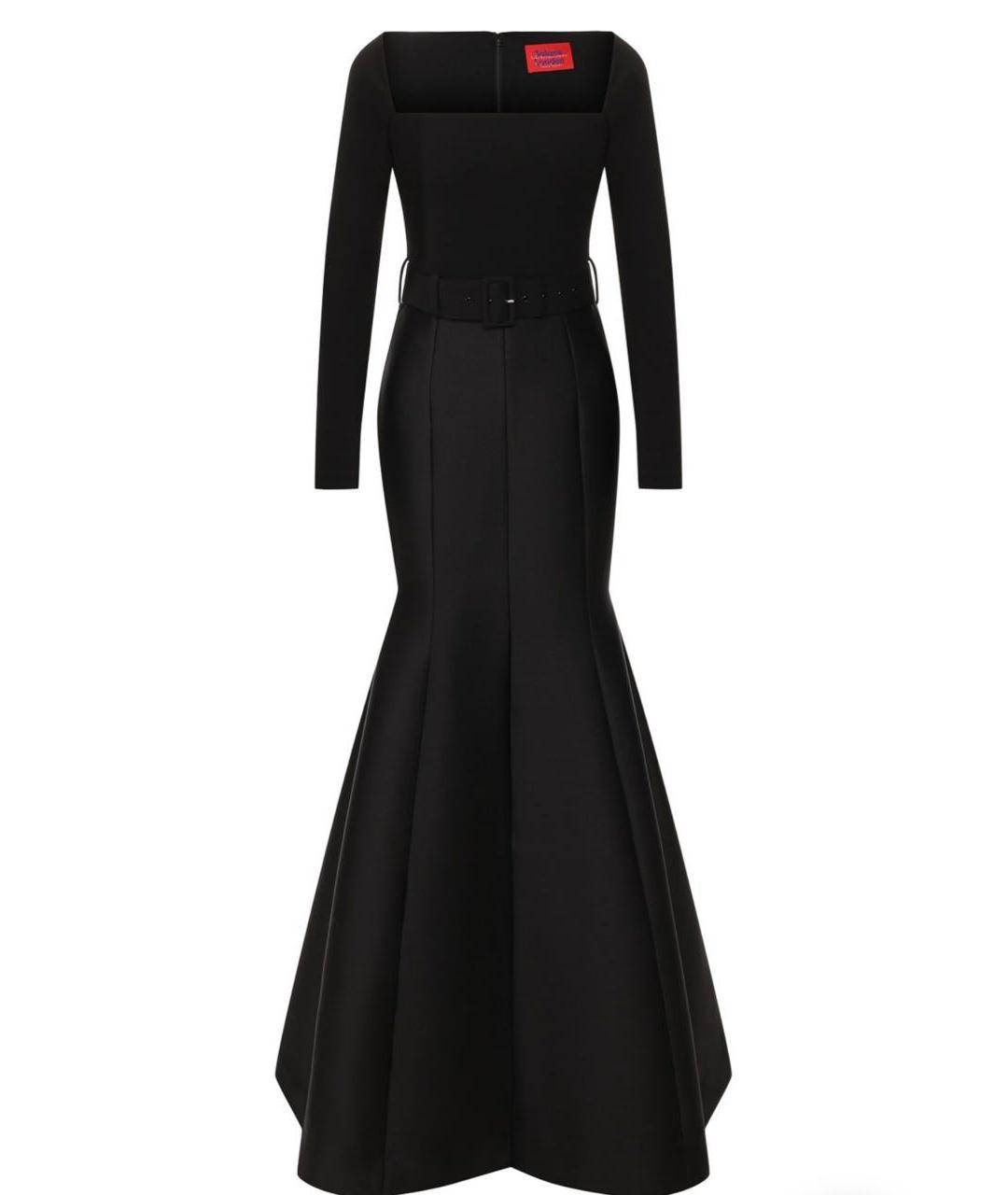 SOLACE LONDON Черное вискозное вечернее платье, фото 1