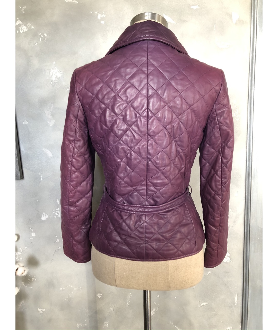 ESCADA Фиолетовая кожаная куртка, фото 2