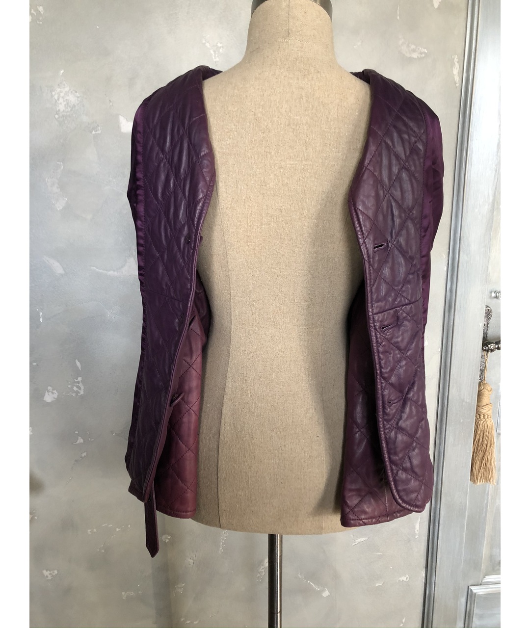 ESCADA Фиолетовая кожаная куртка, фото 5