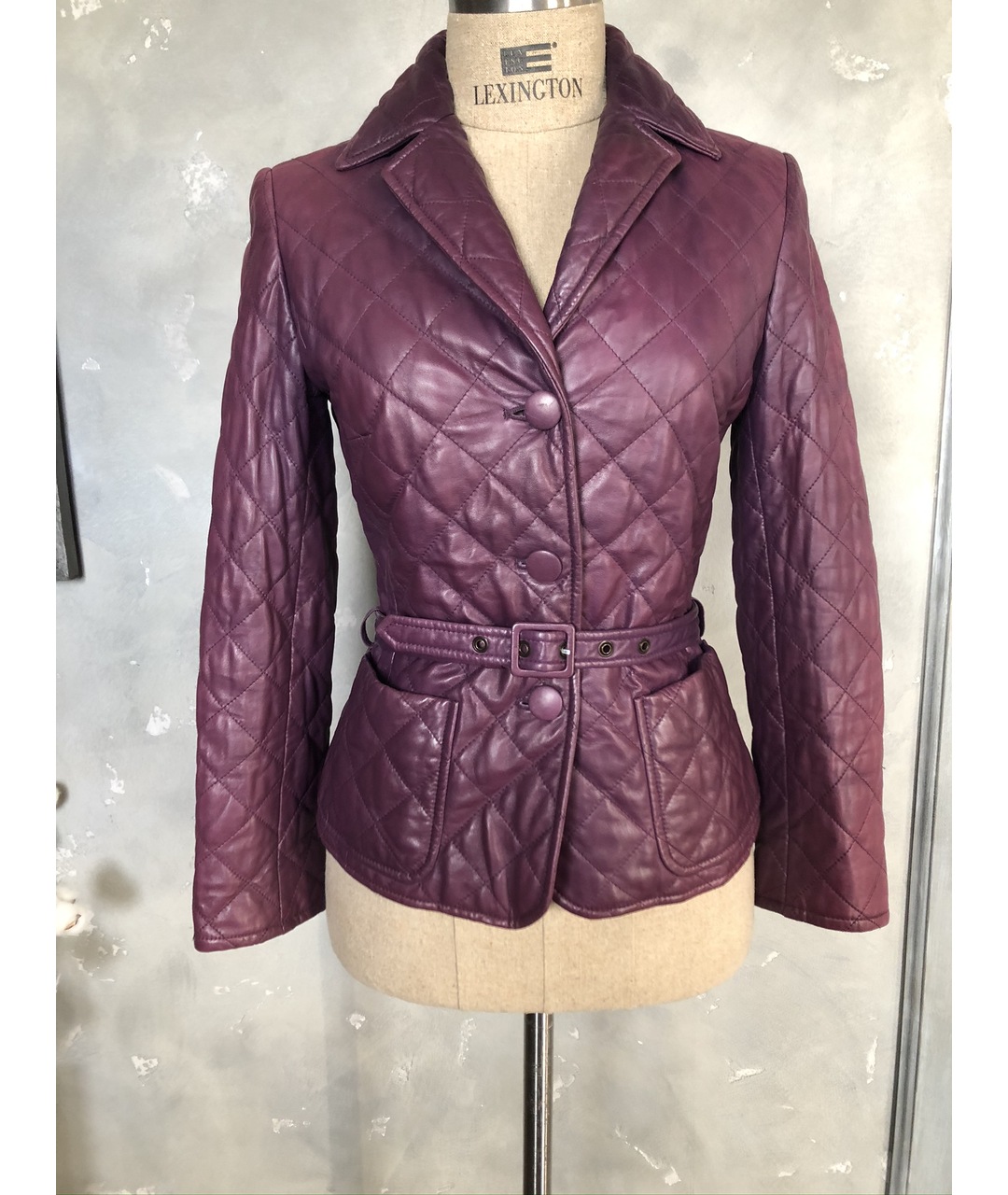 ESCADA Фиолетовая кожаная куртка, фото 9