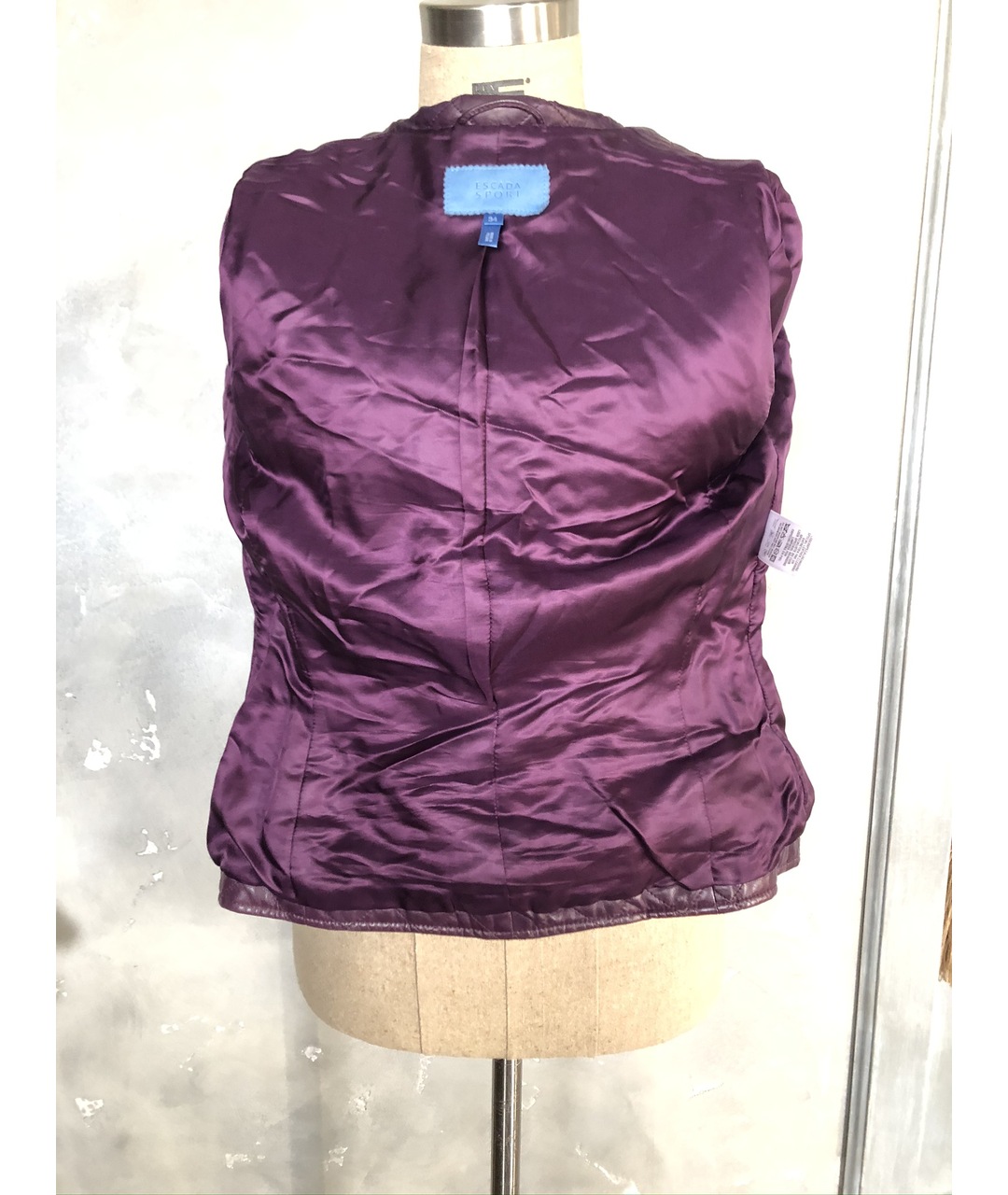 ESCADA Фиолетовая кожаная куртка, фото 4