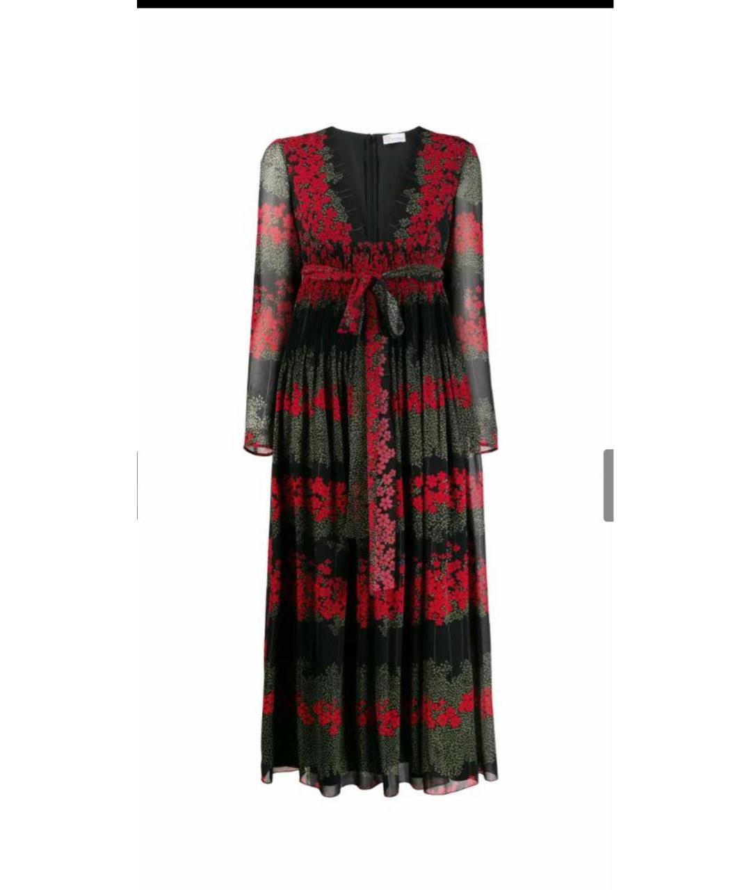 RED VALENTINO Черное шифоновое вечернее платье, фото 7